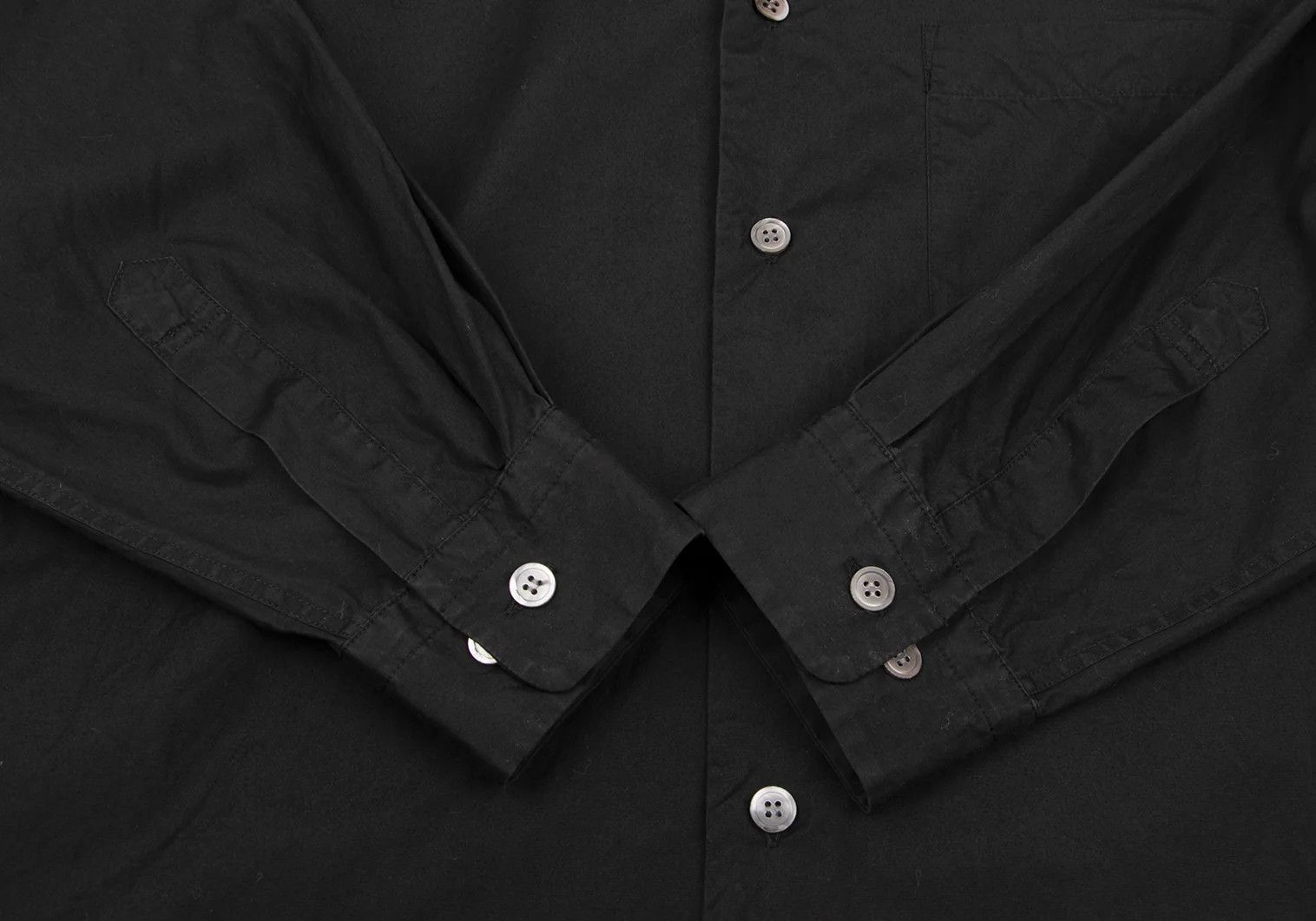 Issey Miyake Cotton Layered Color Button-Down Shirt in Black Size US S / EU 44-46 / 1 - 10 Thumbnail