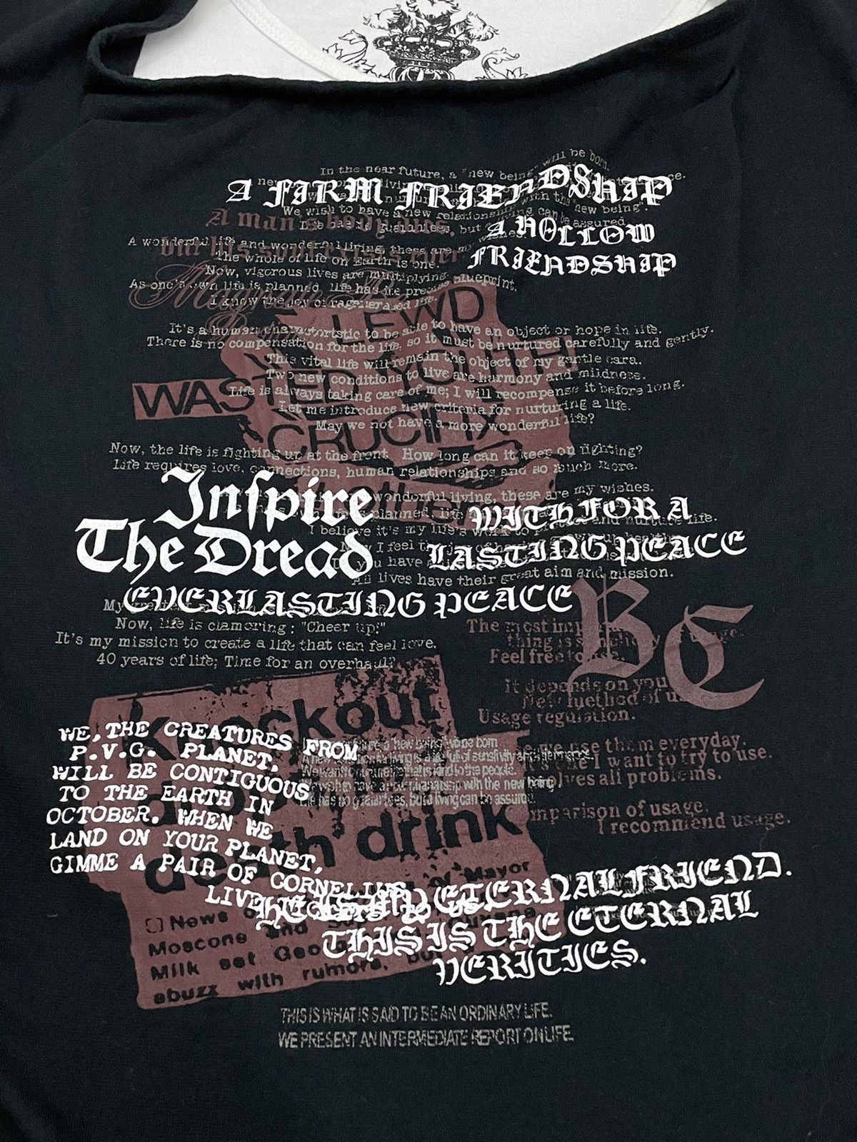 Designer × Japanese Brand Sorridere Layered Wording Life Poem Friendship Crucifix Size US XL / EU 56 / 4 - 7 Thumbnail