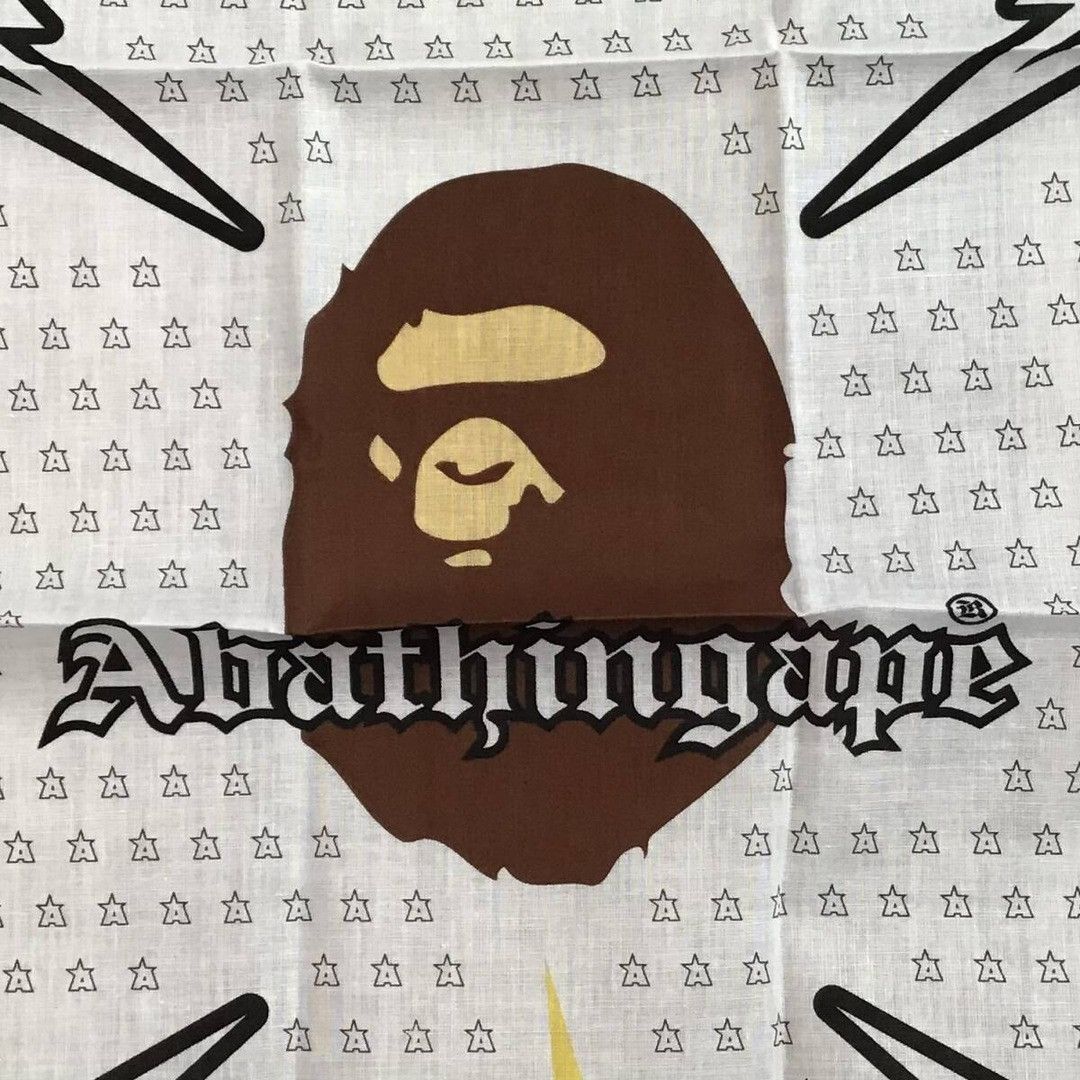 Bape × Nigo BAPE STA logo bandana white a bathing ape star NIGO Size ONE SIZE - 2 Thumbnail