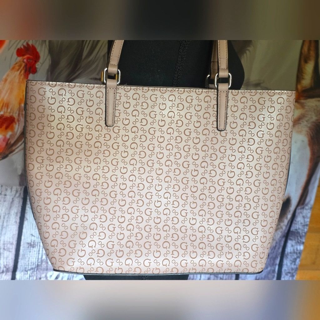 Guess Guess Light Pink Monogram Tote with Pouch Size ONE SIZE - 8 Thumbnail