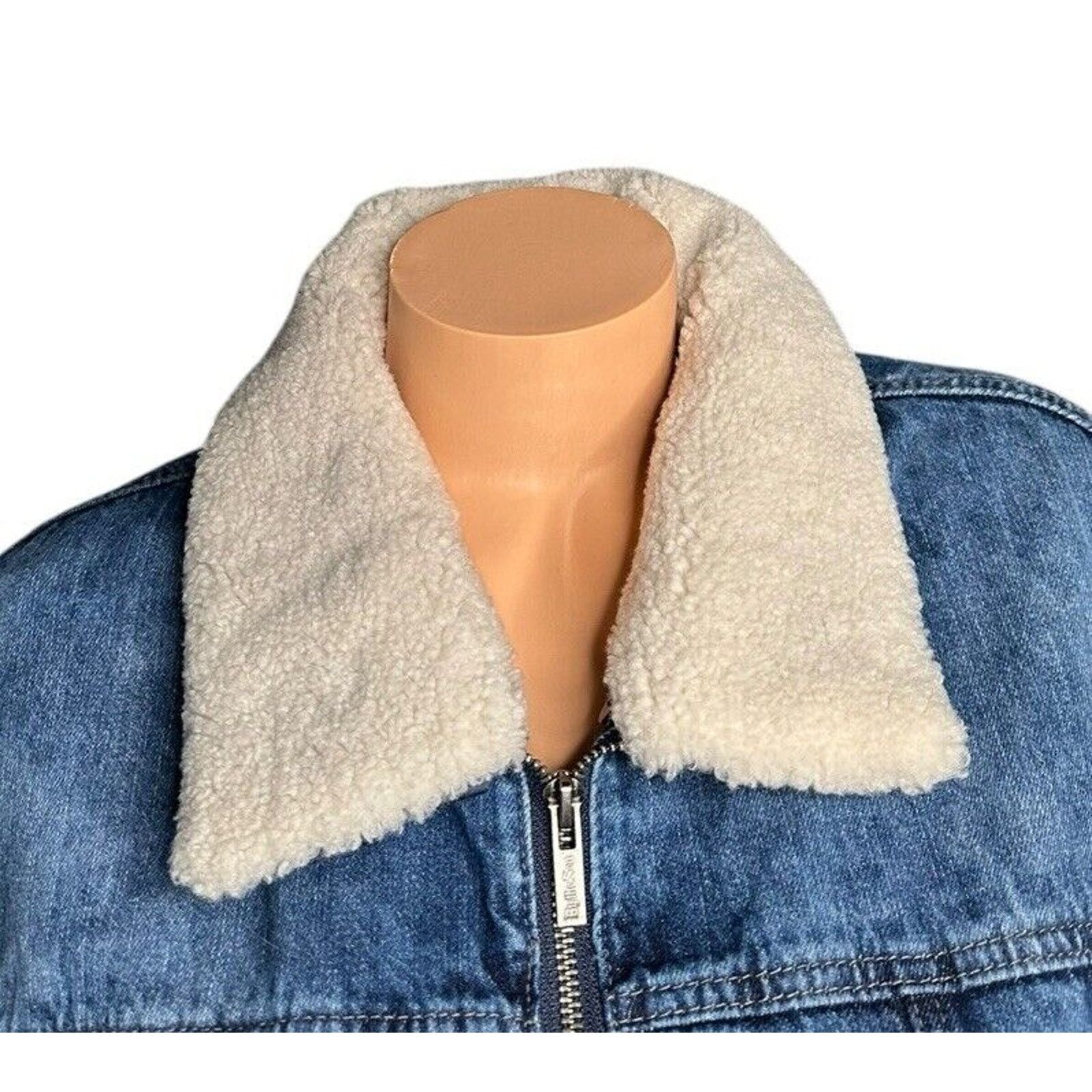 Other Tubbo Moment By The Sea Denim Jean Jacket Sherpa Collar 2XL Size XXL / US 16-18 / IT 52-54 - 3 Thumbnail