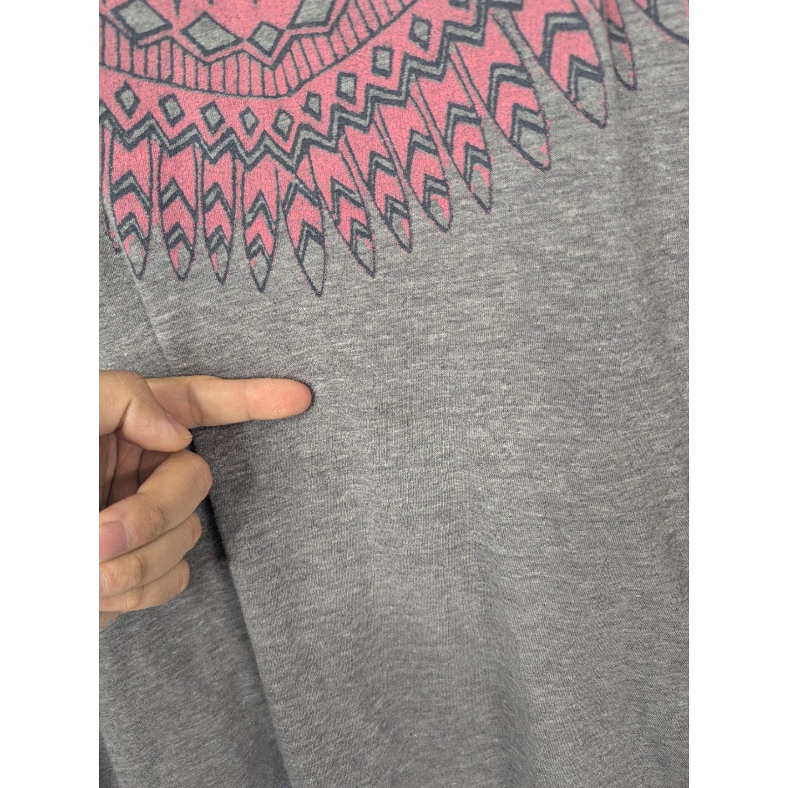 Lucky Brand VINTAGE Lucky Brand Womens Gray Pink Aztec Printed Boho Sleeveless Blouse Shirt XL Size XL / US 12-14 / IT 48-50 - 3 Thumbnail