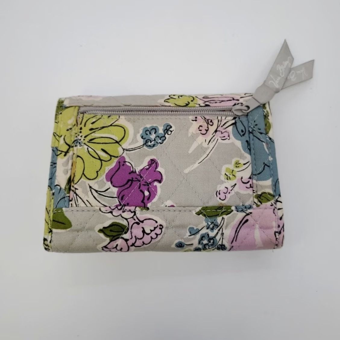 Vera Bradley Vera Bradley Trifold Wallet Watercolor Floral Cotton Quilted 3 Compartment Plus ID Slot Coin Purse Zip Wallet Womens Size ONE SIZE - 2 Thumbnail