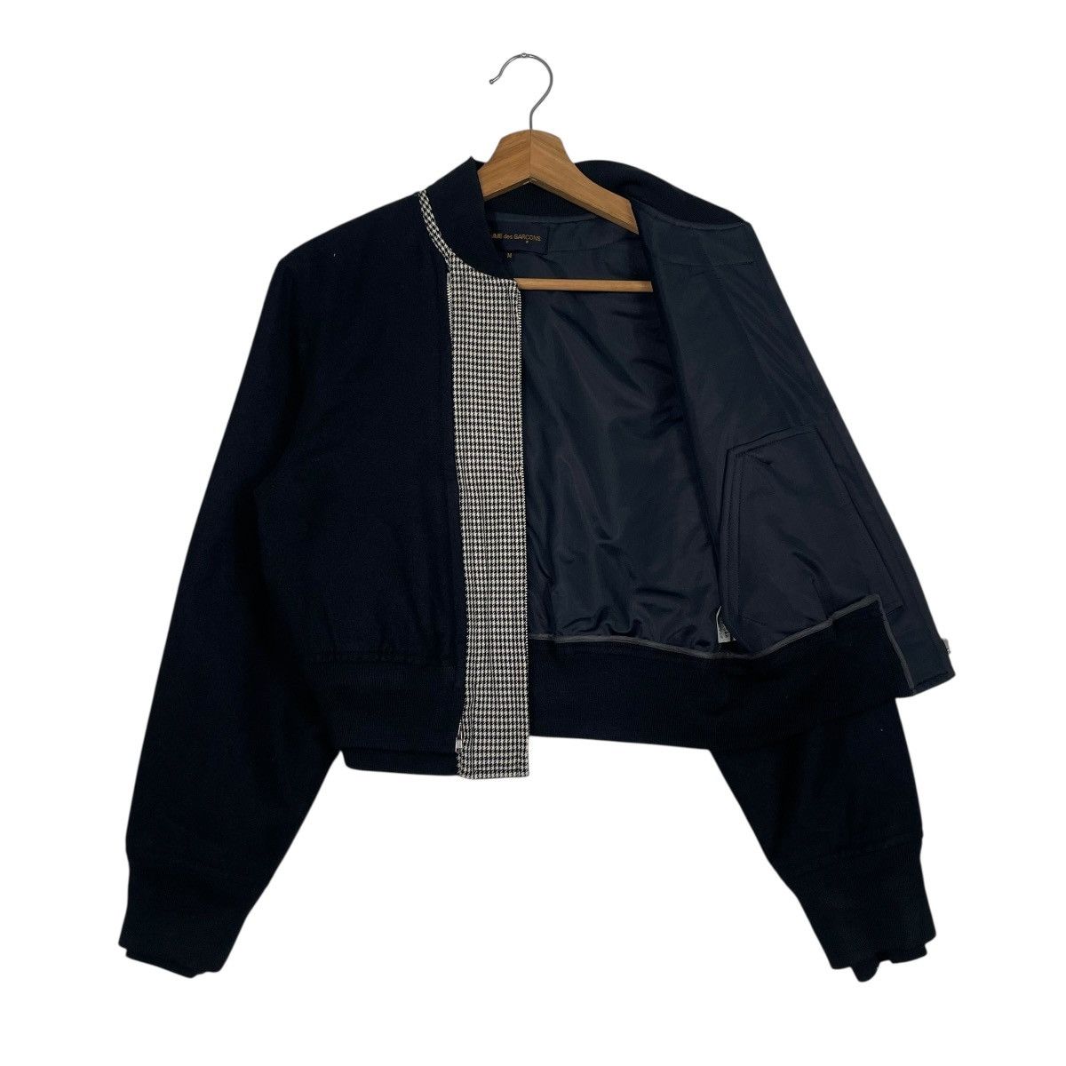 Comme des Garcons AD1989 Comme Des Garcons Double Layer Houndstooth Bomber Size US S / EU 44-46 / 1 - 10 Thumbnail