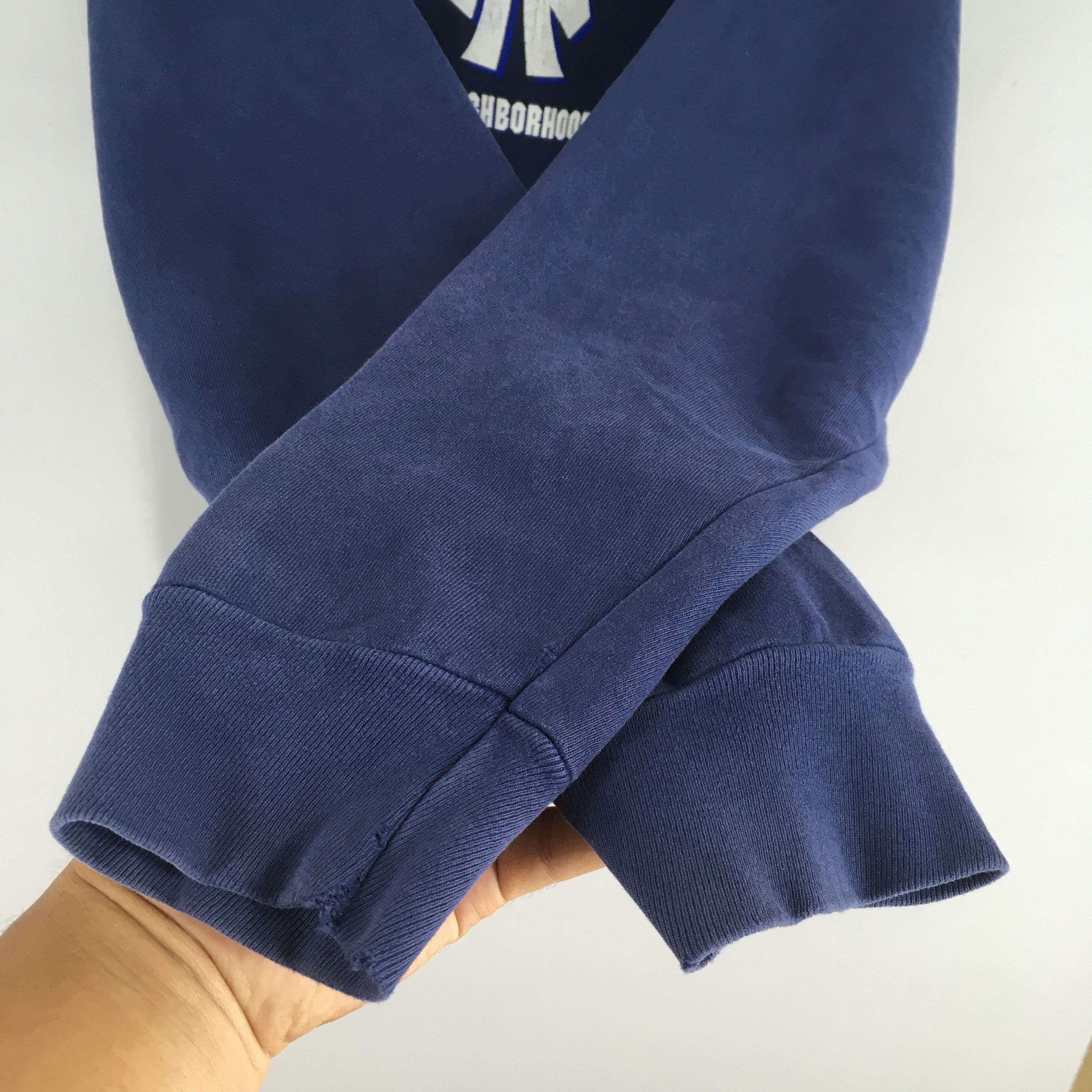 Japanese Brand × Neighborhood × Vintage Vintage 90s Neighborhood Japan Blue Sweatshirt Large Size US L / EU 52-54 / 3 - 4 Thumbnail