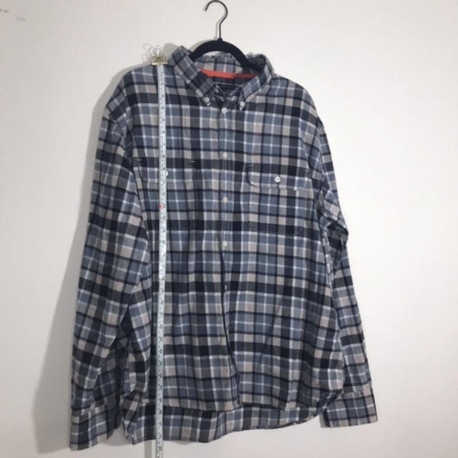 French Connection French Connection Gray Blue Plaid Button Down Shirt XXL Size US XXL / EU 58 / 5 - 2 Thumbnail