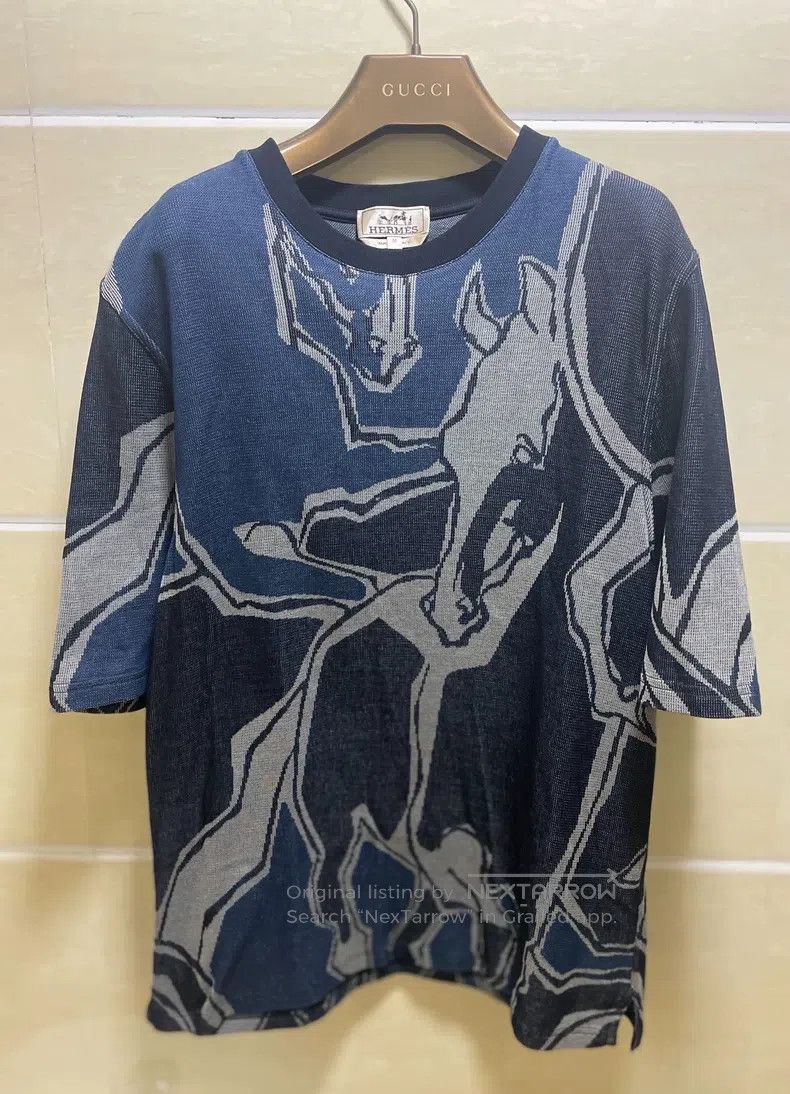 Hermes Hermes Knit short-sleeve crew-neck t-shirt (Pegasus series Size US M / EU 48-50 / 2 - 2 Thumbnail