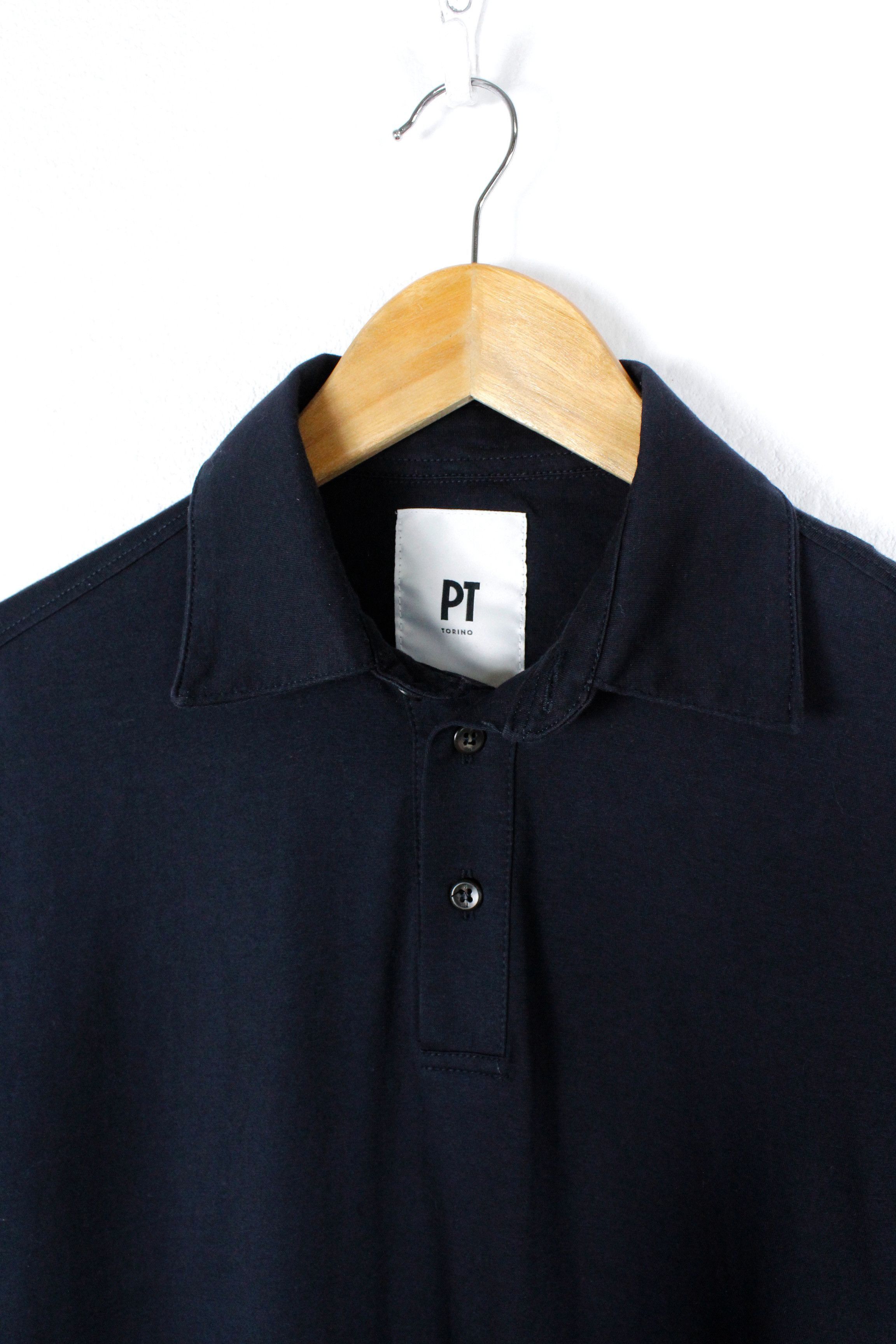 PT Torino Pt01 PT Torino Navy Cotton Polo Shirt Size US M / EU 48-50 / 2 - 2 Thumbnail