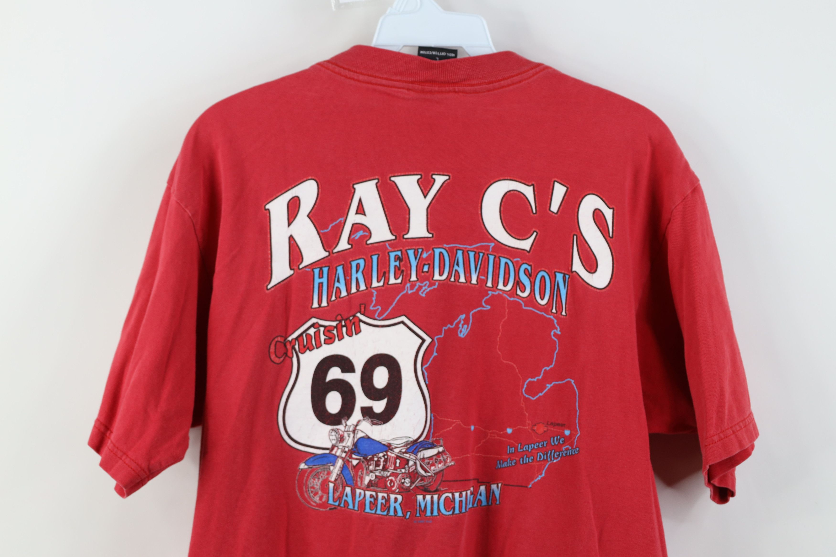 Harley Davidson Vintage 90s Harley Davidson Short Sleeve T-Shirt Red USA Size US L / EU 52-54 / 3 - 14 Thumbnail
