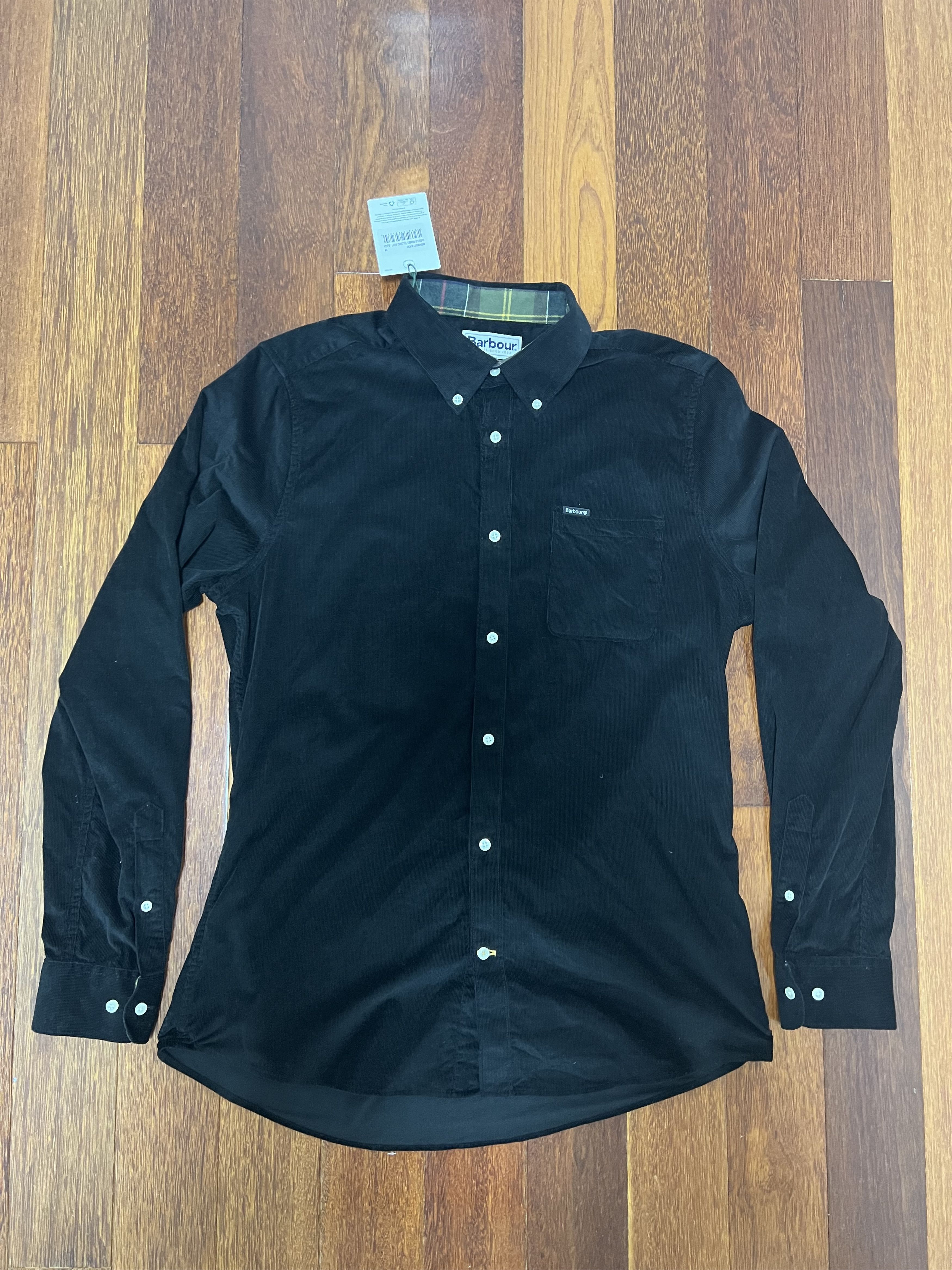 Barbour 💚 Barbour Ramsey Tailored Cord Shirt Black Medium NEW Size US M / EU 48-50 / 2 - 6 Thumbnail