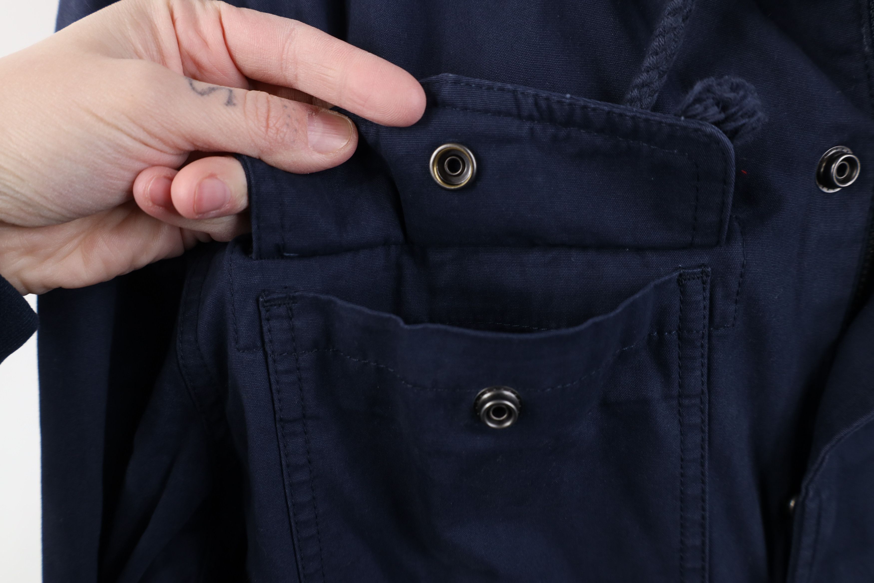 Gap Vintage Y2K Gap Heavyweight Hooded Parka Jacket Navy Blue Size US XL / EU 56 / 4 - 5 Thumbnail