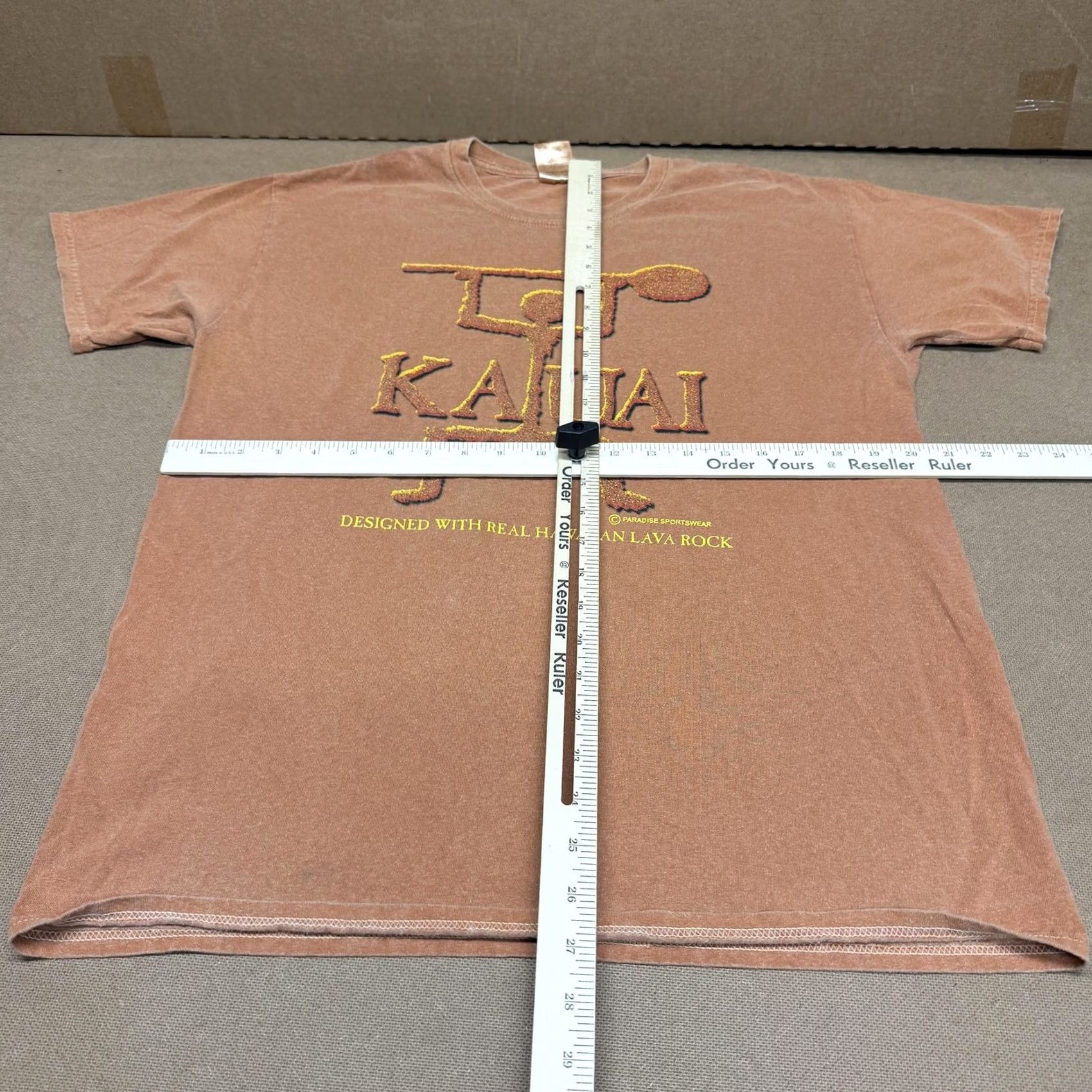 Gildan Gildan Kauai Hawaiian Shirt Mens Large Brown Lava Rock Souvenir Tee Hawaii Size US L / EU 52-54 / 3 - 6 Thumbnail