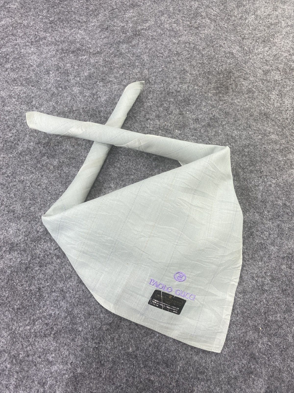 Paolo Gucci × Vintage Paolo Gucci Handkerchief / Bandana / Neckerchief-B059 Size ONE SIZE - 1 Thumbnail