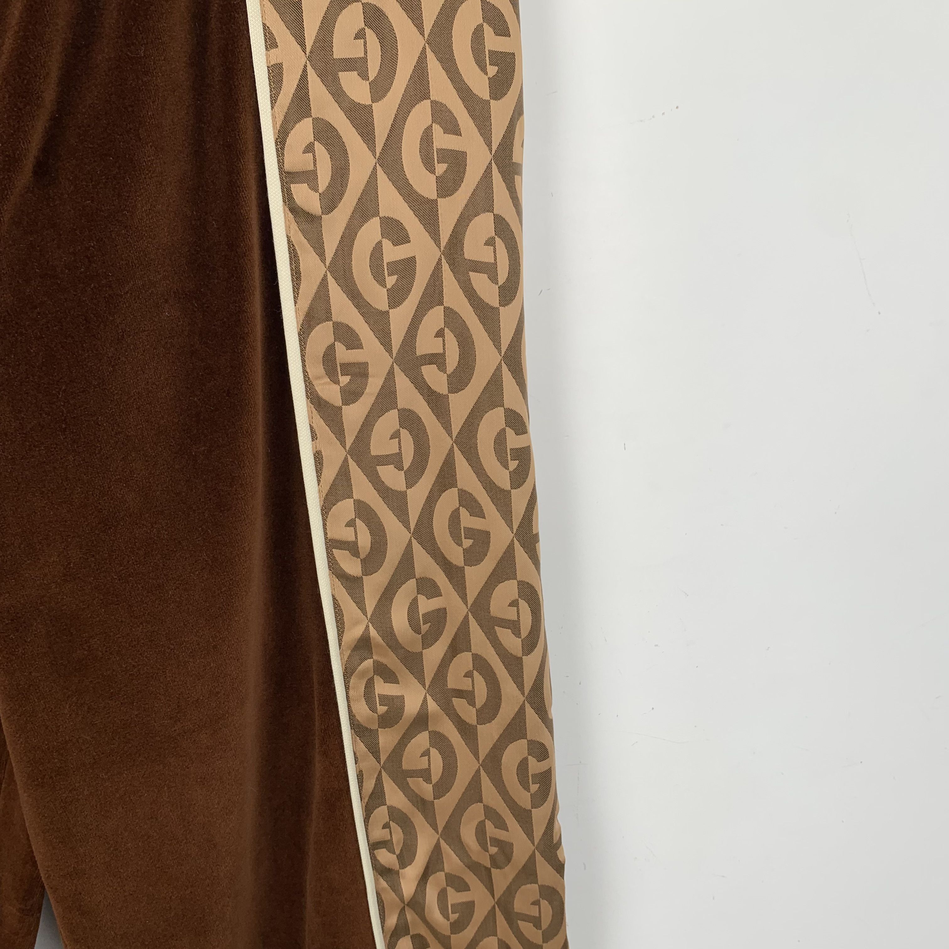 Gucci Gucci Brown Logo Print Cotton Drawstring Casual Pants XS Size 27" / US 4 / IT 40 - 6 Thumbnail