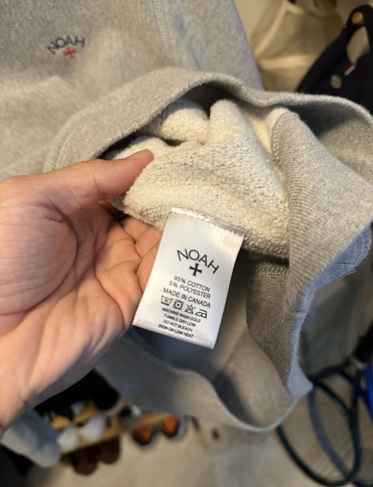 Noah NOAH - Cotton Gray Crewneck Sweater Size US S / EU 44-46 / 1 - 3 Thumbnail