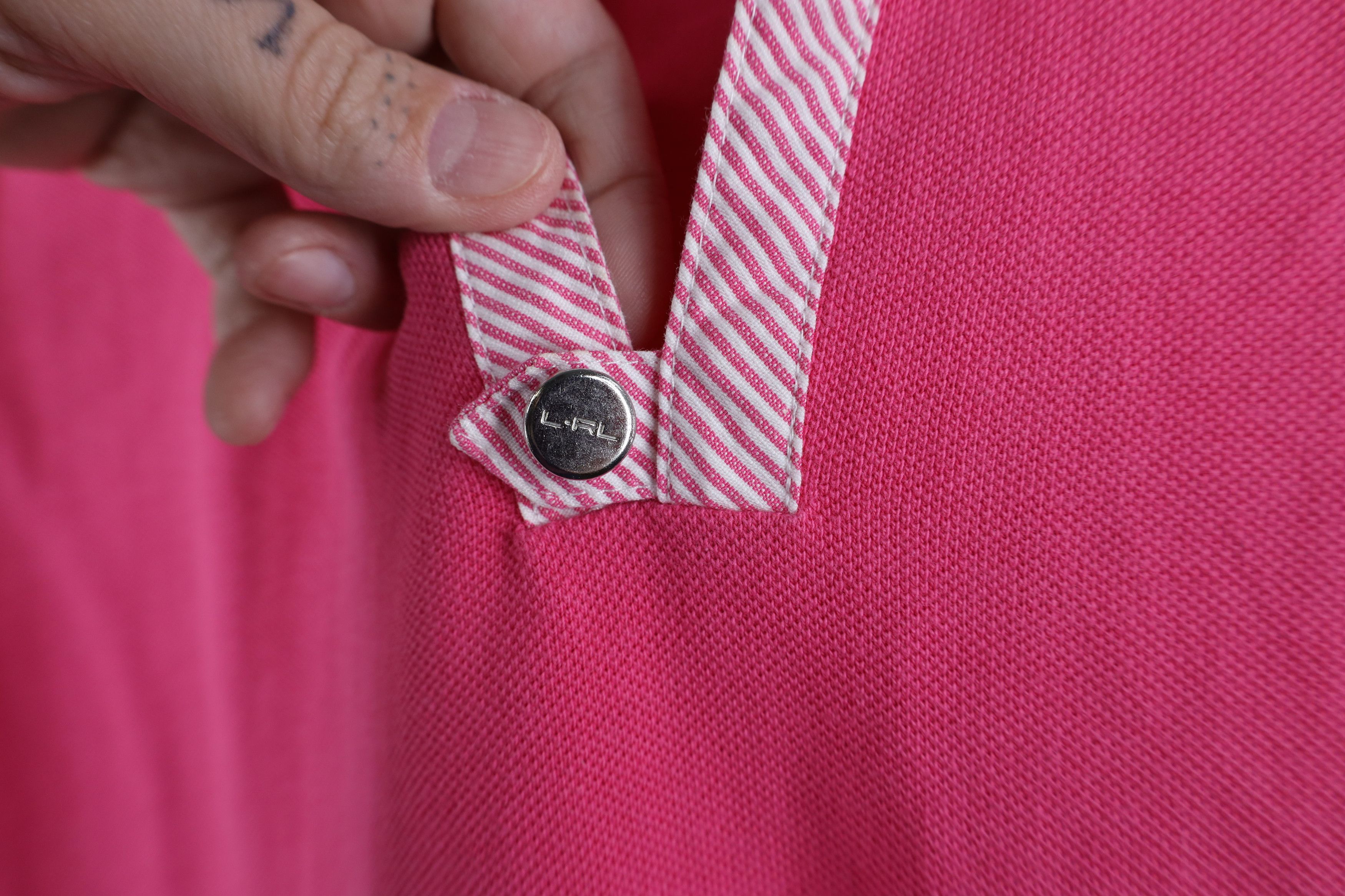 Ralph Lauren Vintage Y2K Ralph Lauren Crest Collared Polo Shirt Pink Size M / US 6-8 / IT 42-44 - 5 Thumbnail