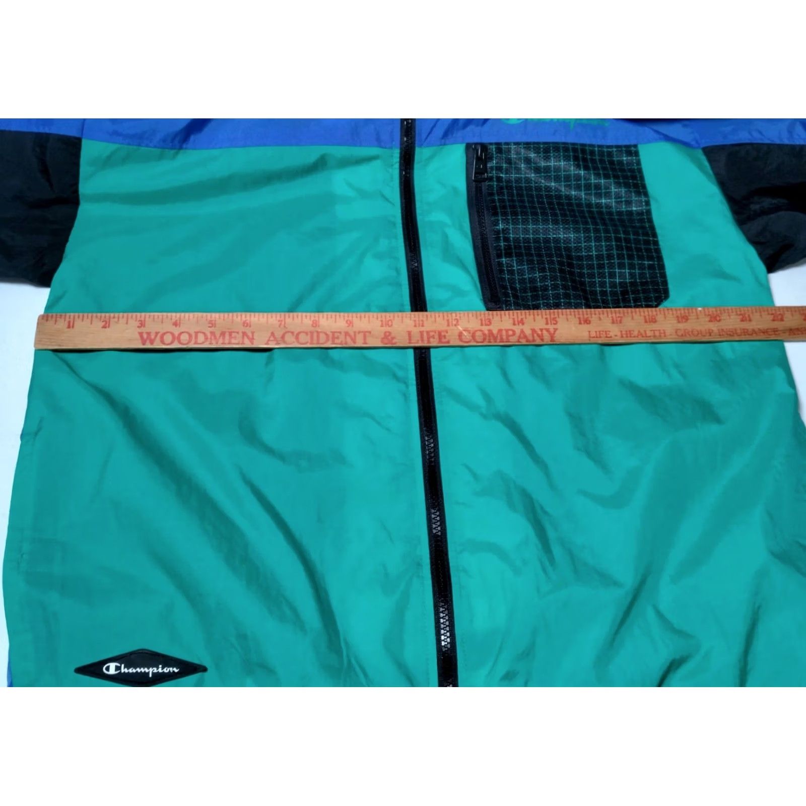 Champion Champion Windbreaker Jacket Men Medium Blue Black Colorblock Retro Full Zip New Size US M / EU 48-50 / 2 - 7 Thumbnail