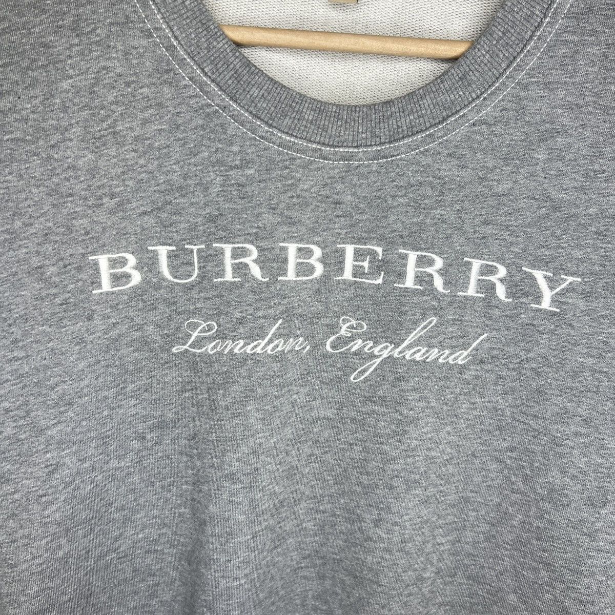 Burberry × Designer Burberry Long Sweatshirt Dress Grey Big Spellout Logo Size S / US 4 / IT 40 - 7 Thumbnail