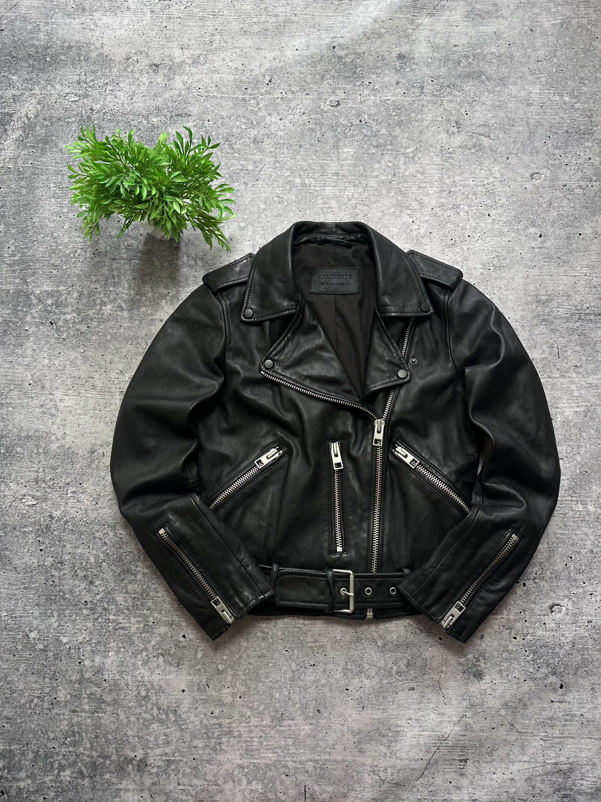 Allsaints Allsaints Balfern Biker Lux Y2K Leather Zip Jacket Size S / US 4 / IT 40 - 2 Thumbnail