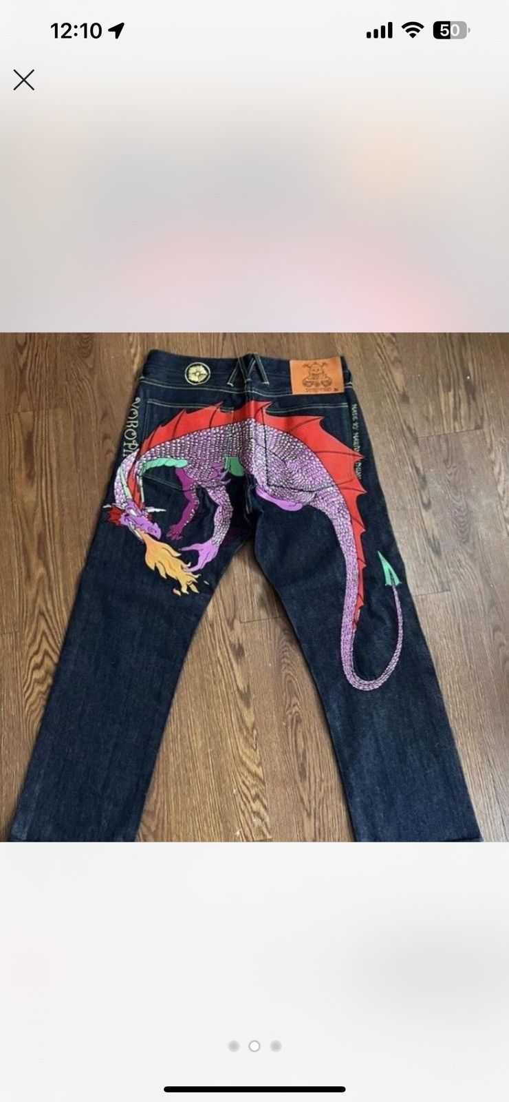 RMC Jeans RMC YOROPIKO DRAGON EMBROIDERED DENIM Size US 34 / EU 50 - 2 Thumbnail