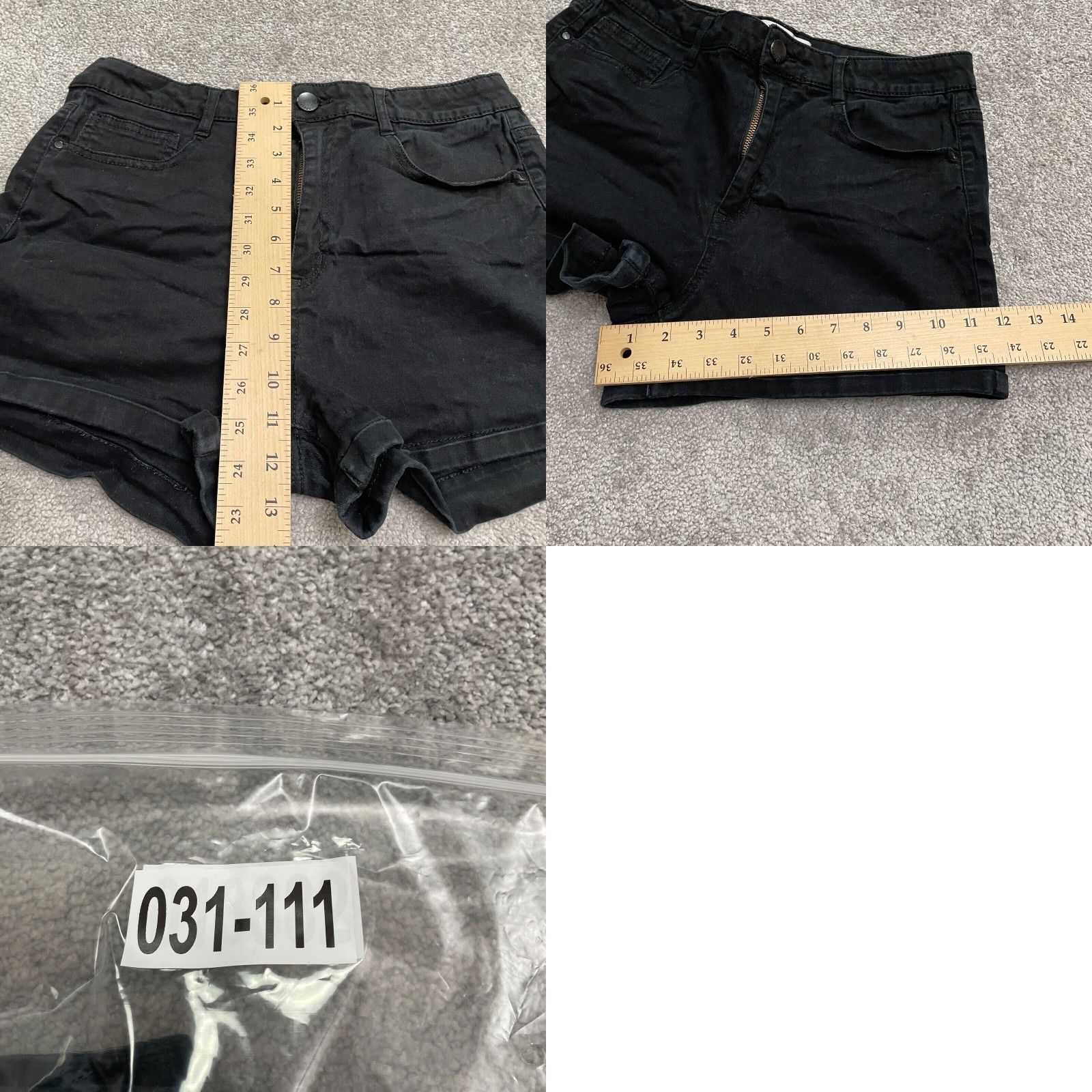 Vintage Refuge Black Cotton Blend 5-Pocket High Rise Shorts Women 10 Relaxed Fit Casual Everyday Mens? Size 32" / US 10 / IT 46 - 8 Thumbnail