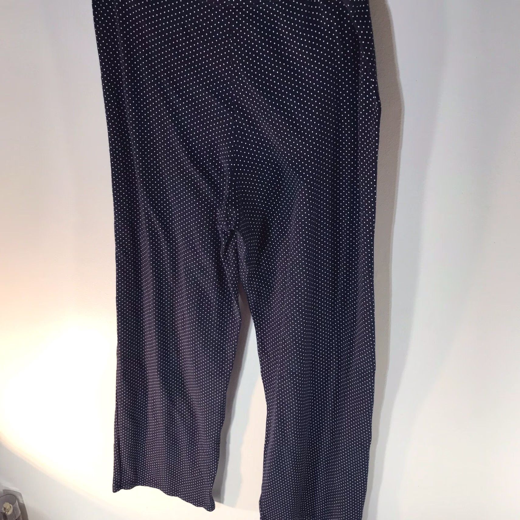Ralph Lauren Lauren Ralph Lauren Pajama Set Women's M Navy White Polka Dot Cotton Modal Fall Winter Knit Long Sleeve Size ONE SIZE - 6 Thumbnail