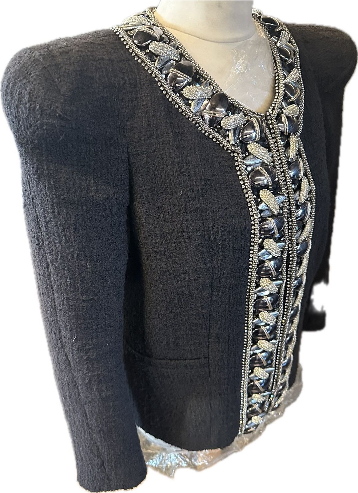 Balmain Balmain Spring 2009 Runway Tweed Black Jacket Size M / US 6-8 / IT 42-44 - 5 Thumbnail