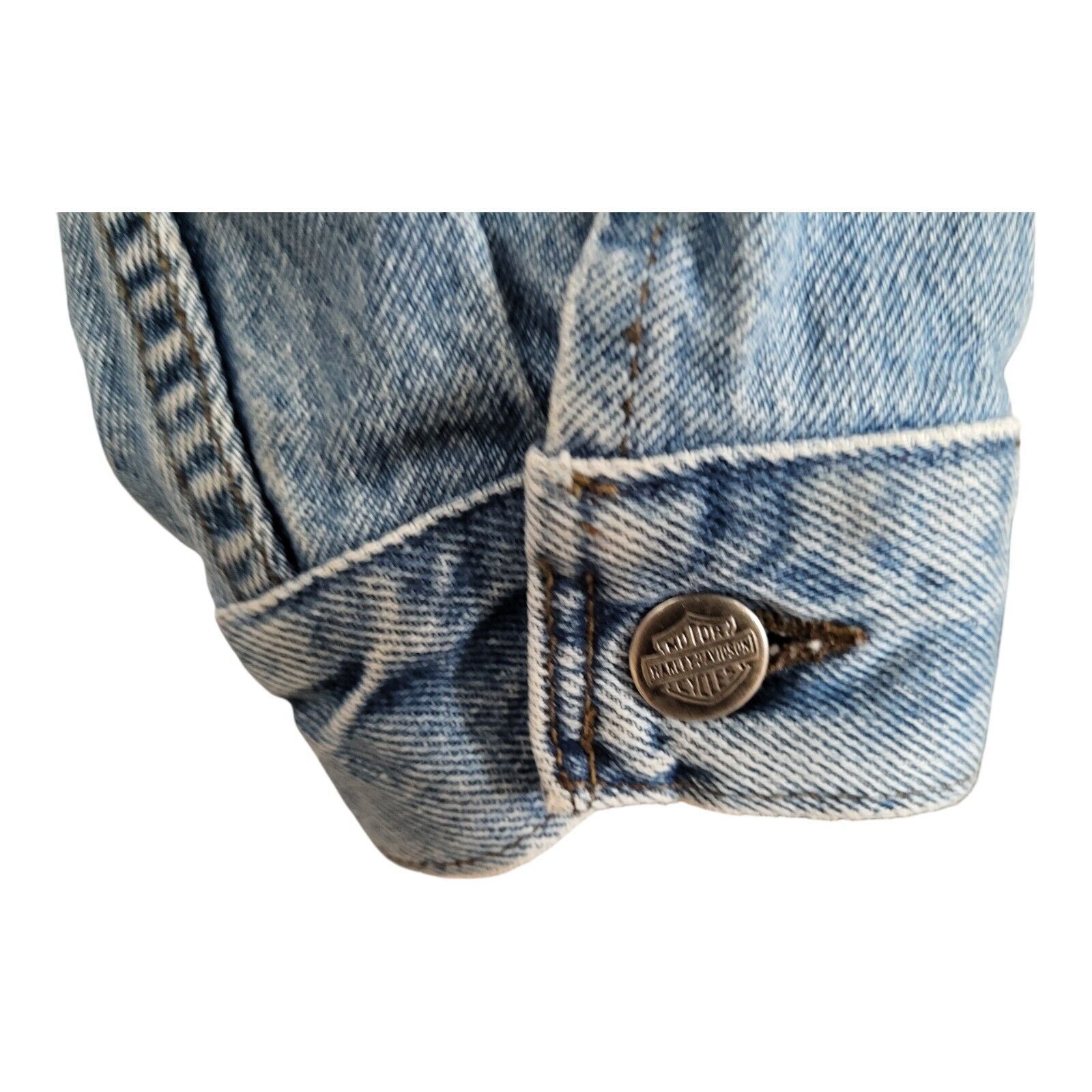 Harley Davidson Vintage Harley Davidson Denim Trucker Motorcycle Jack Size M Size US M / EU 48-50 / 2 - 11 Thumbnail