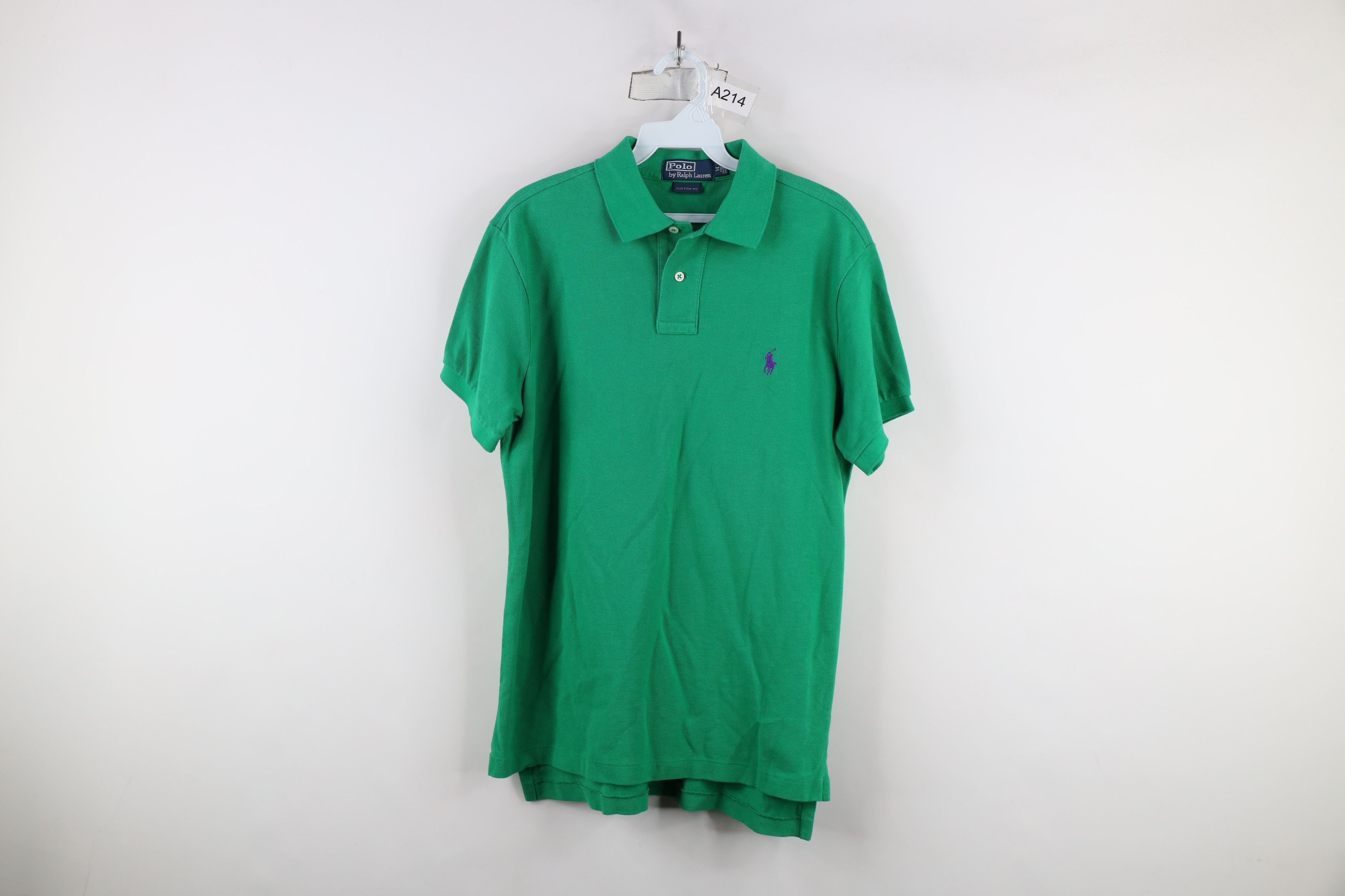 Ralph Lauren × Vintage Vintage 90s Ralph Lauren Fit Collared Polo Shirt Kelly Green Size US M / EU 48-50 / 2 - 1 Thumbnail