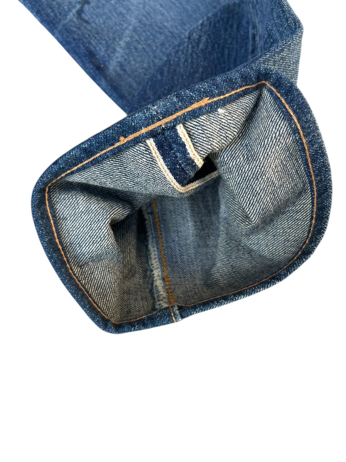 Denime Vintage DENIME Japan Jerky Patch Fade Denim Selvedge Jeans Size US 31 - 13 Thumbnail