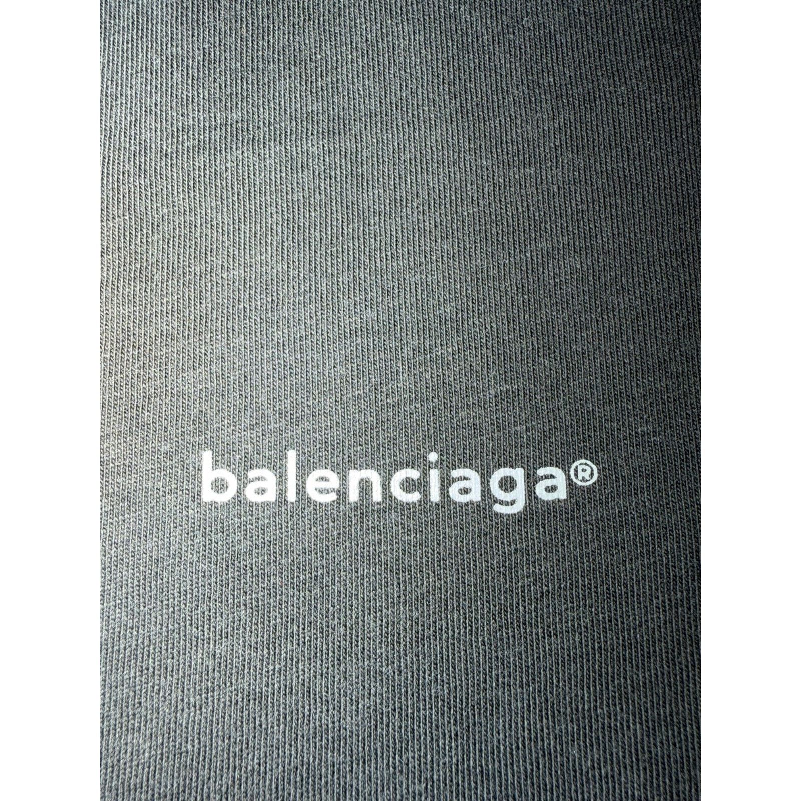 Balenciaga Balenciaga Archetype 2017 Dark Grey Logo Short Sleeve Tee M Size M / US 6-8 / IT 42-44 - 8 Thumbnail