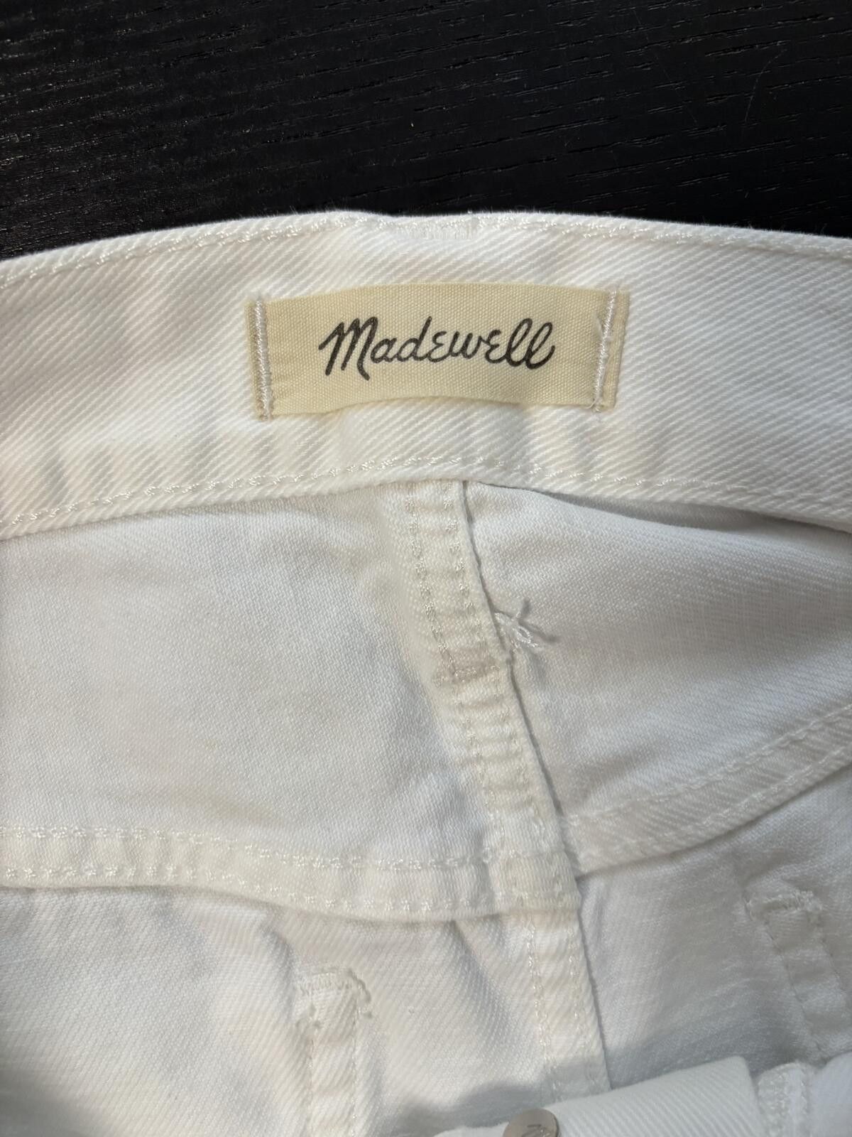 Madewell White Denim Cutoff Shorts with Frayed Hem 25 Size 30" / US 8 / IT 44 - 4 Thumbnail