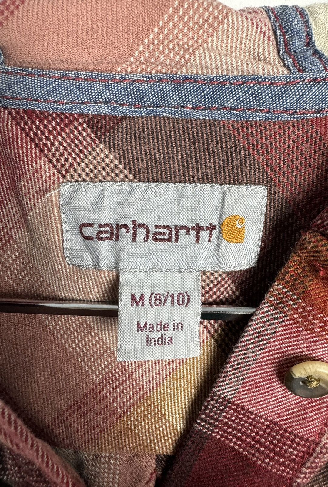 Carhartt Carhartt F18 Checkered Flannel Fleece Button Up Hooded Shirt Size US M / EU 48-50 / 2 - 6 Thumbnail