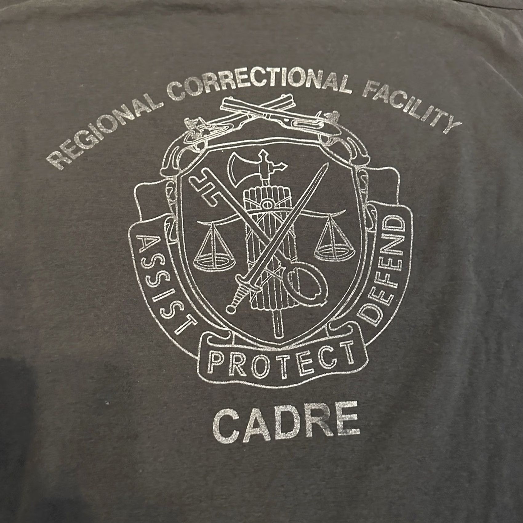 Fruit Of The Loom VINTAGE Regional Correctional Facility T Shirt XL Black 90s PFC Pistols Size US XL / EU 56 / 4 - 3 Thumbnail