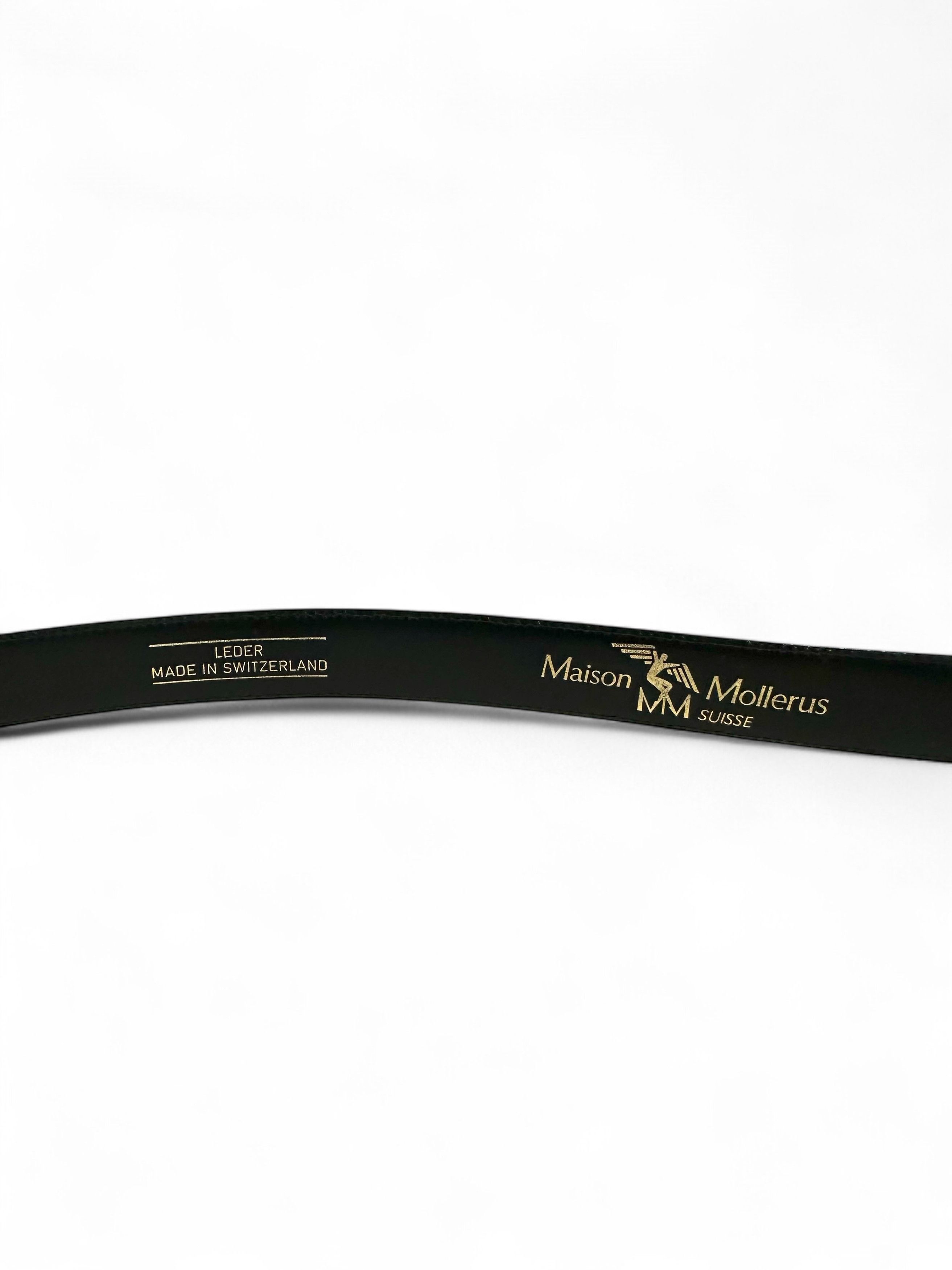 Maison Mollerus Vintage Maison Mollerus Leather Black Belt S-M Size ONE SIZE - 8 Thumbnail