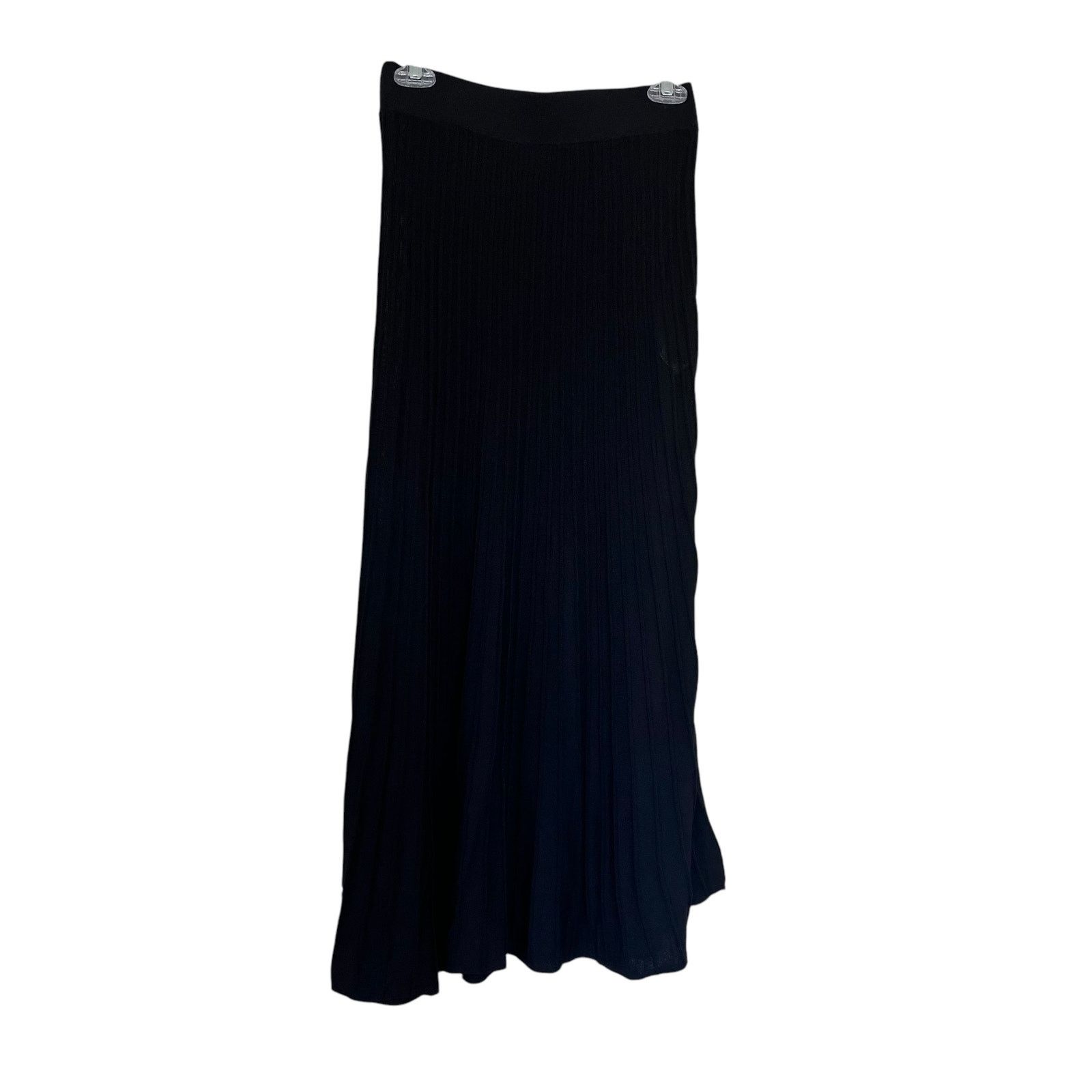 Pinko Pinko Black Pleated Knit Side Button Maxi Skirt Size Medium Size 30" / US 8 / IT 44 - 4 Thumbnail