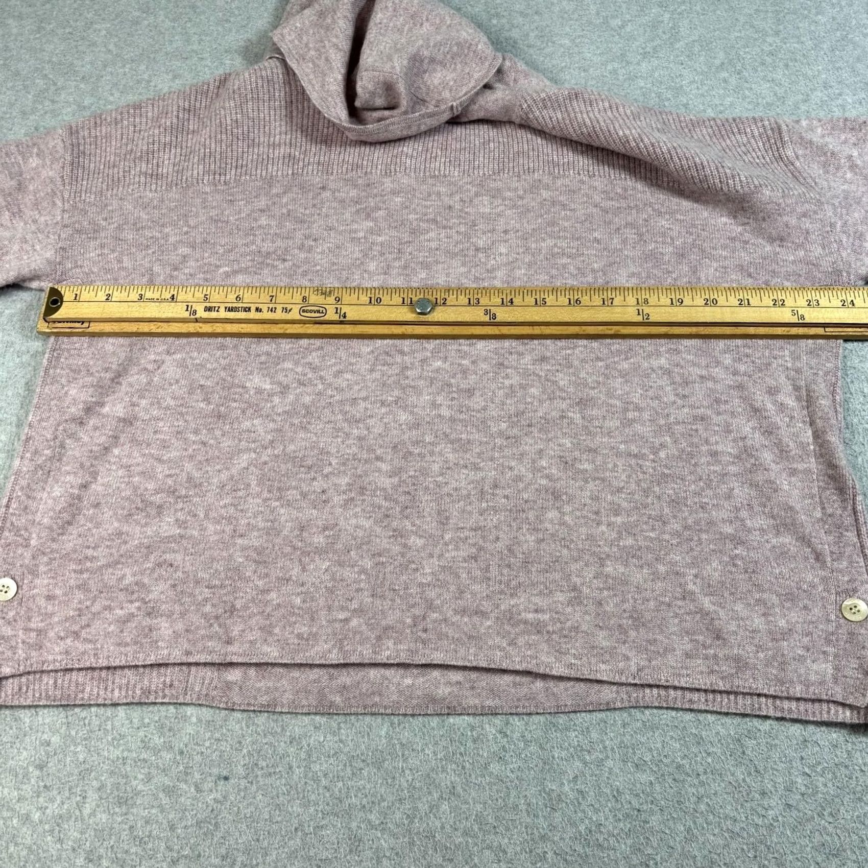 Vintage Poetry Cashmere Sweater Women 10 Pink Turtleneck Pullover Side Buttons Heritage Size L / US 10 / IT 46 - 7 Thumbnail