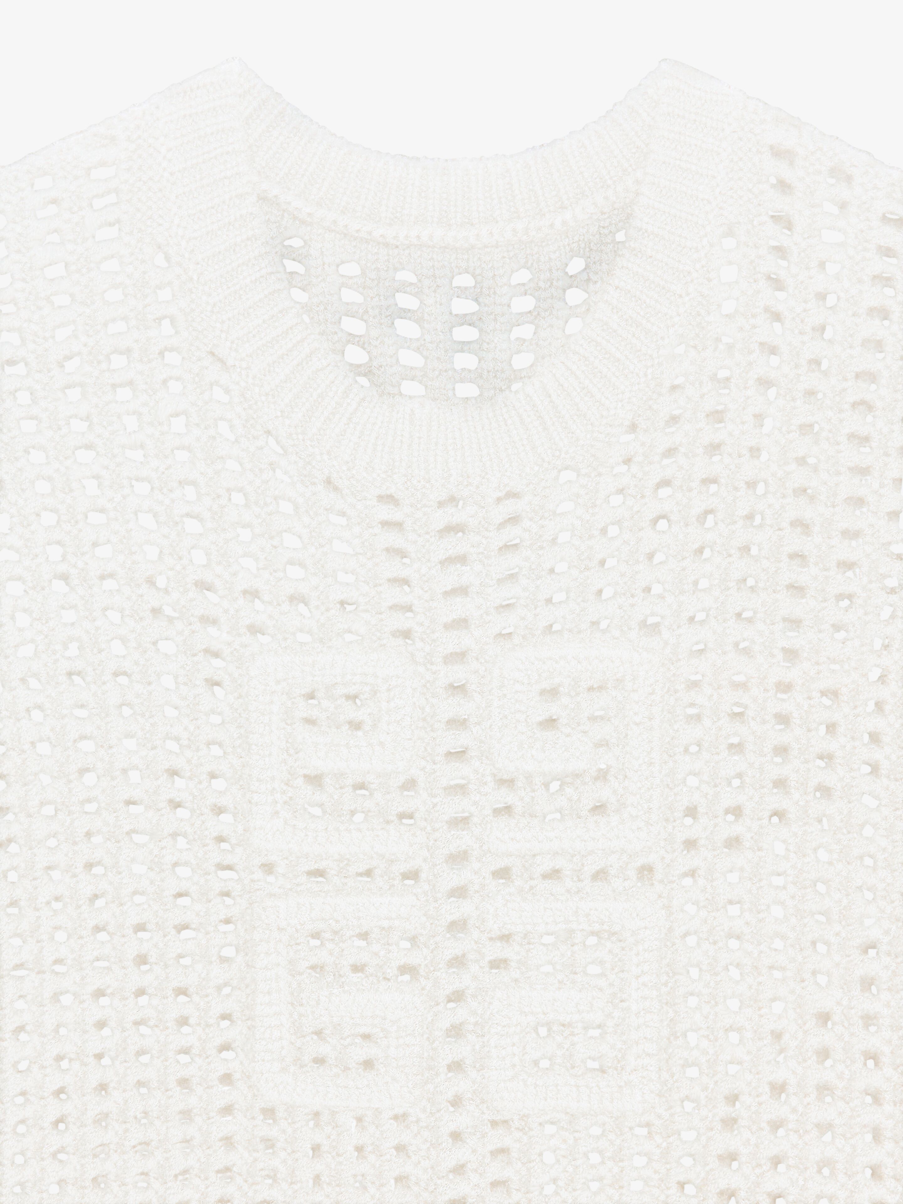 Givenchy o1srvl11e0725 Low Shoulders Crewneck Sweater in White Size XS / US 0-2 / IT 36-38 - 5 Thumbnail