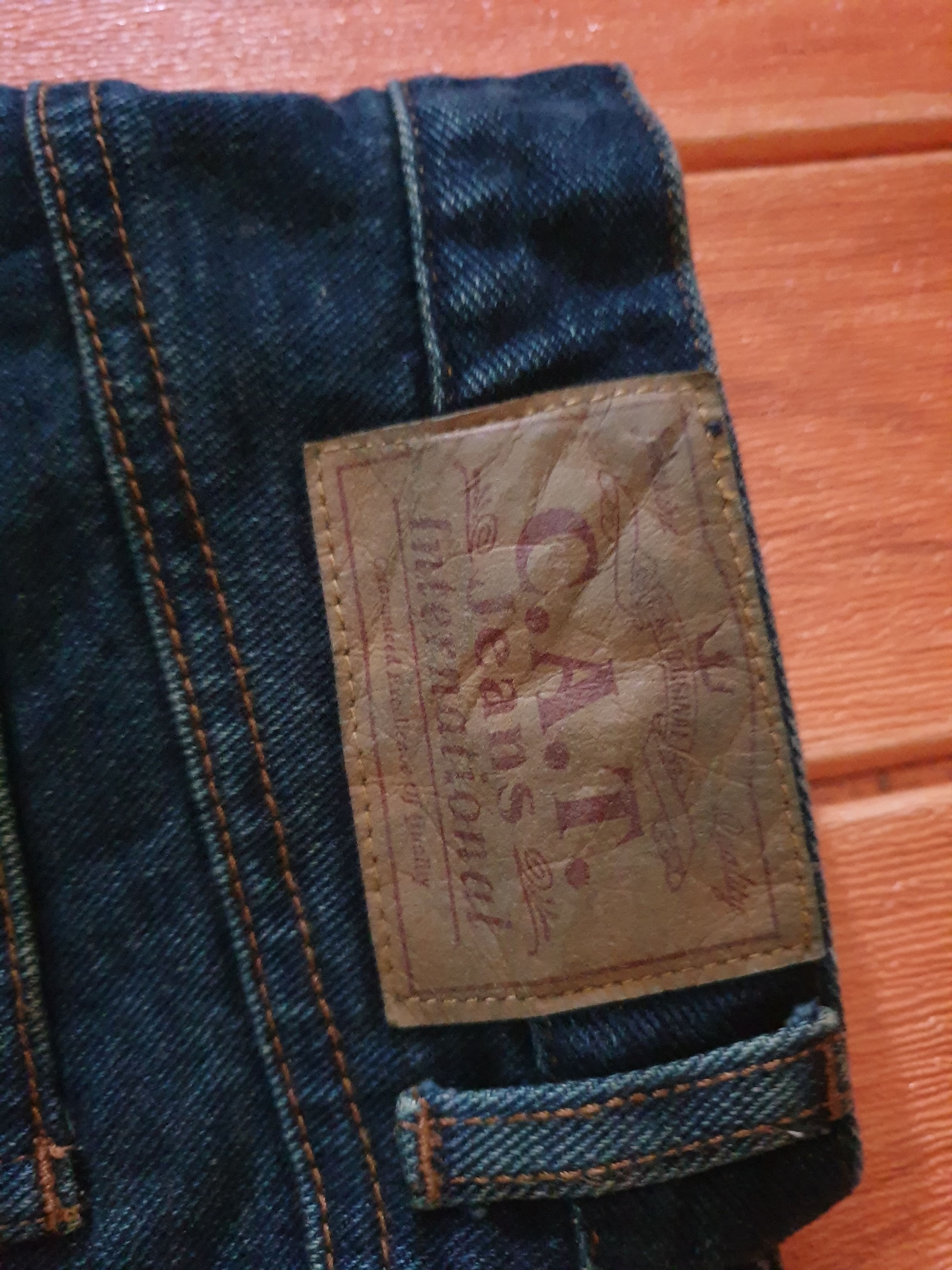 If Six Was Nine 💥Cat patchwork denim Japanese style pant Size US 27 - 2 Thumbnail