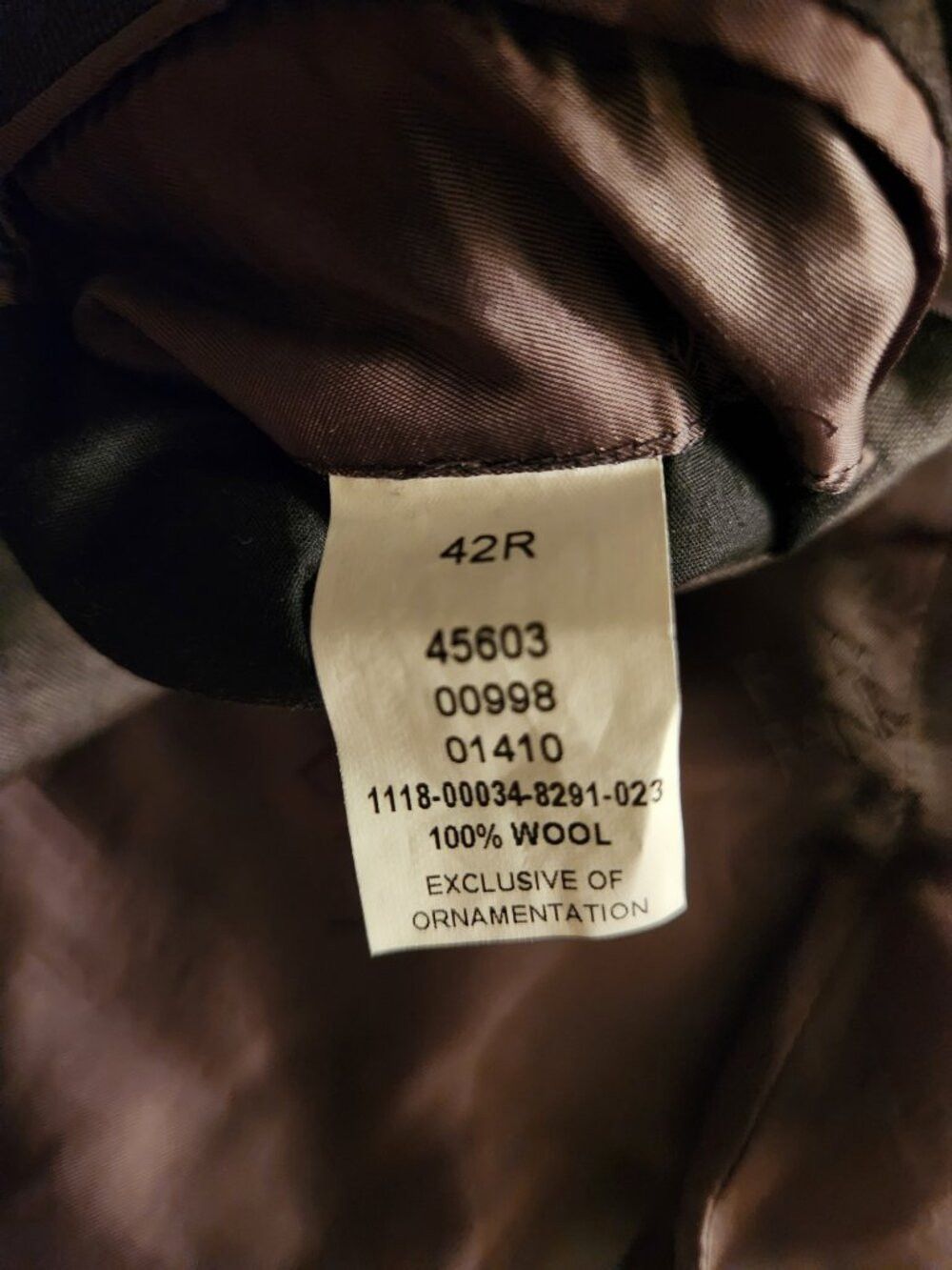 Jos. A. Bank jos.a.bank men's brown 100%wool sport coat blazer jacket 42R Size 42R - 4 Thumbnail