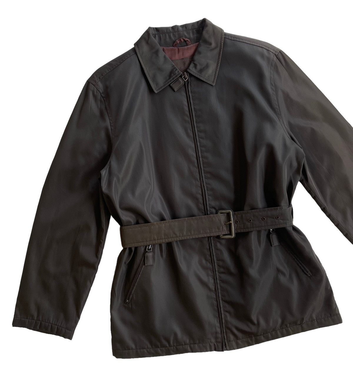 Prada Vintage Prada Belted Nylon Jacket Size US M / EU 48-50 / 2 - 7 Thumbnail