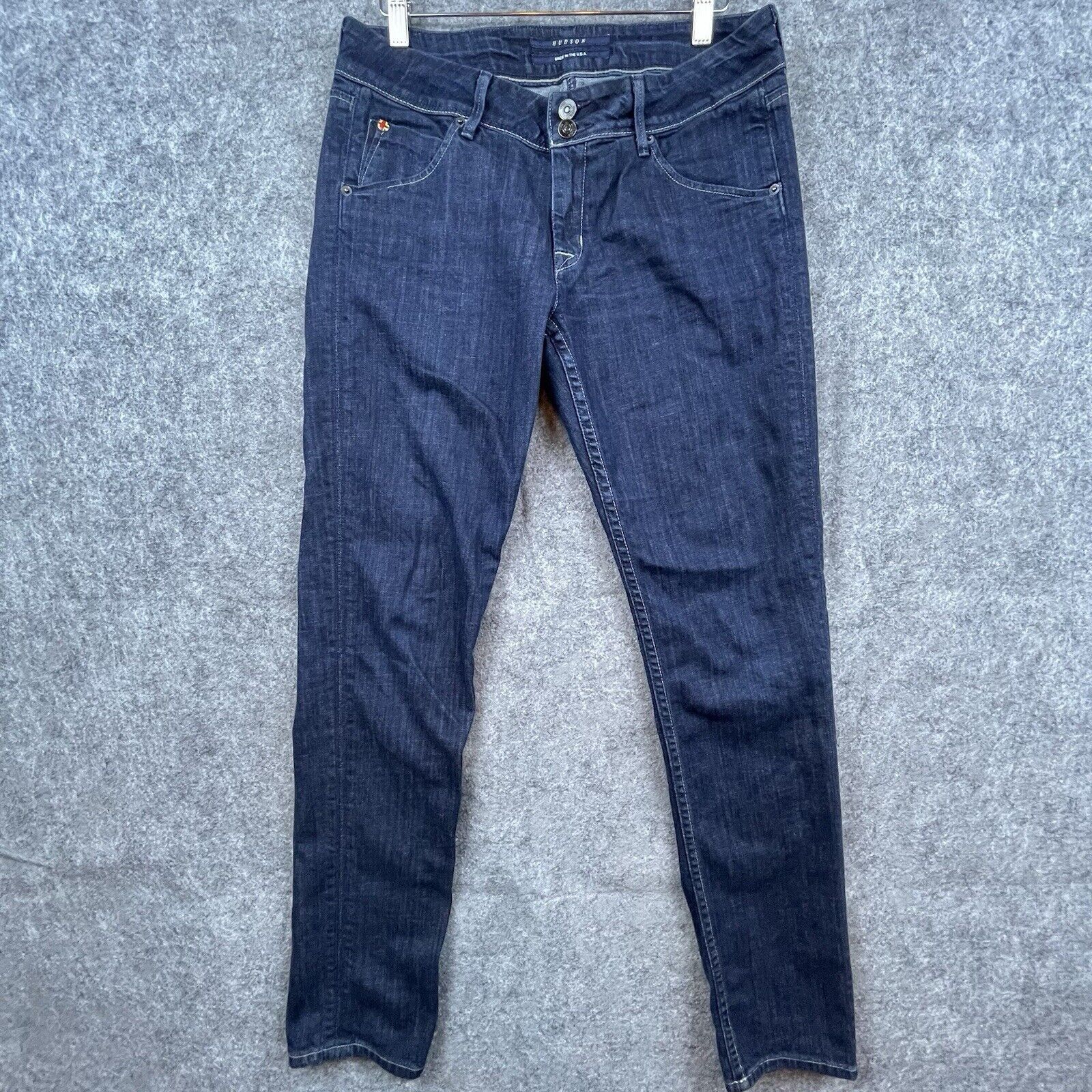Hudson Hudson Jeans Women 30 Blue Flap Pocket Collin Skinny Stretch Size 30" / US 8 / IT 44 - 1 Thumbnail
