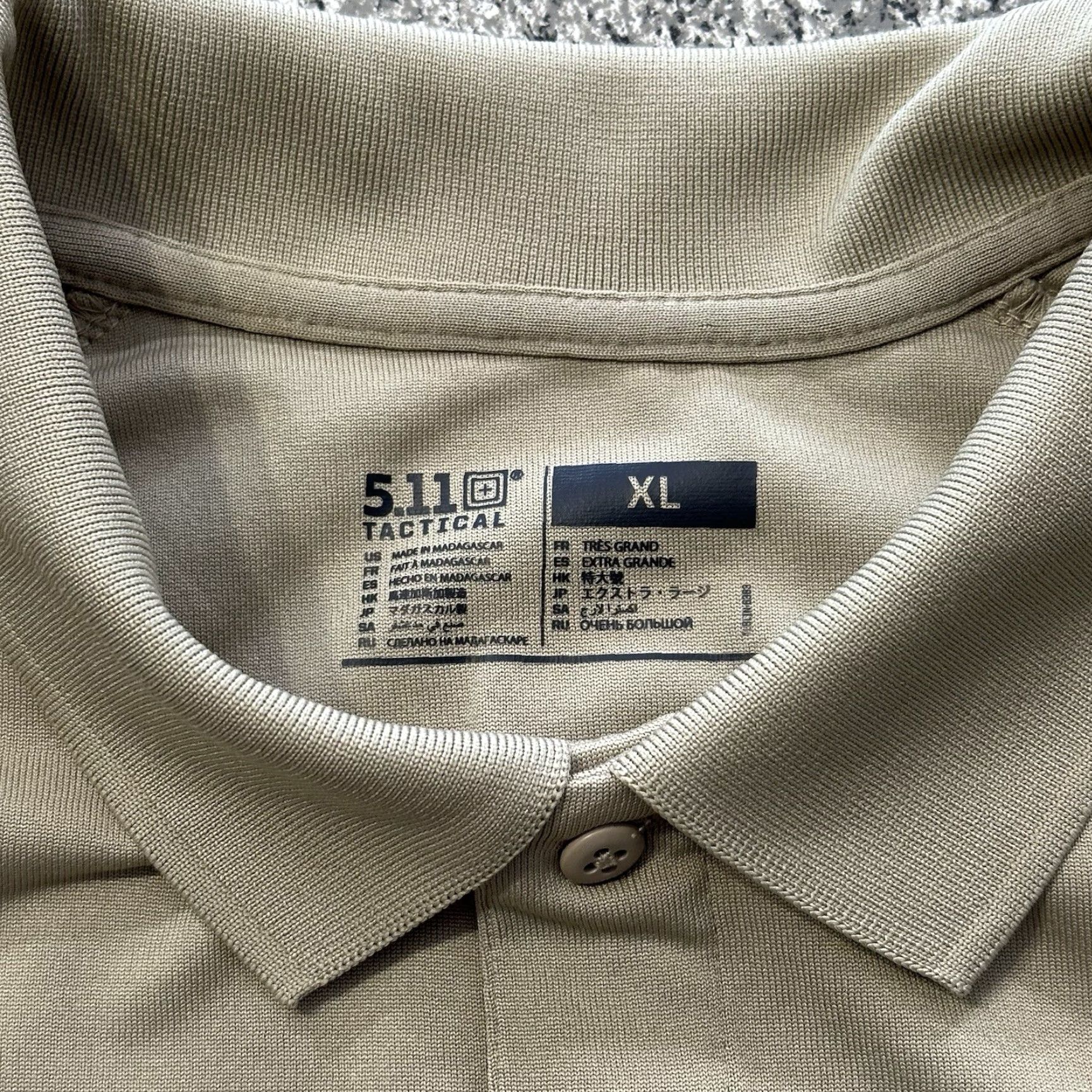 Vintage 5.11 Tactical Polo Mens XL Tan Performance Utility Shirt Short Sleeve Collared Polo Size US XL / EU 56 / 4 - 3 Thumbnail