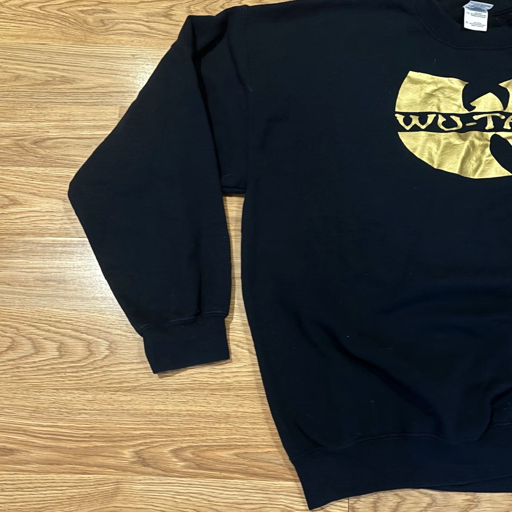 Gildan VINTAGE Wu-Tang Clan Black Gold Foil Graphic Logo Pullover Sweatshirt XL Size US XL / EU 56 / 4 - 4 Thumbnail