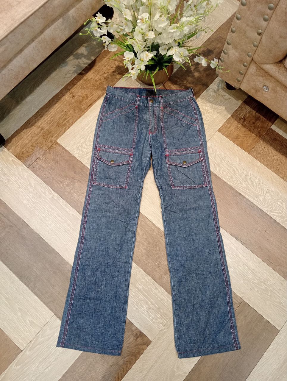 Japanese Brand ANNA SUI 6 POCKET DENIM BUSH PANTS - SIZE 2 Size US 29 - 1 Thumbnail