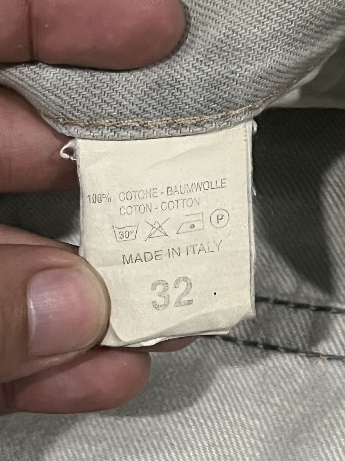 Neil Barrett Vintage Italian Neil Barrett Distressed Button Fly Mud Jeans Size US 33 - 15 Thumbnail