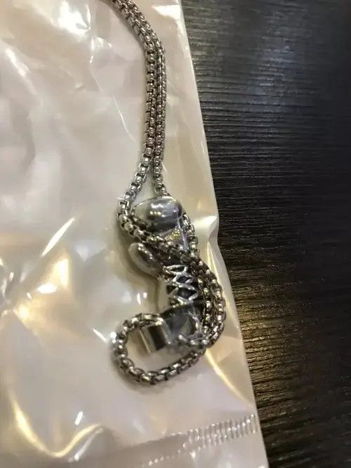 Jewelry Silver Color Boxing Glove Pendant Necklace Size ONE SIZE - 3 Thumbnail