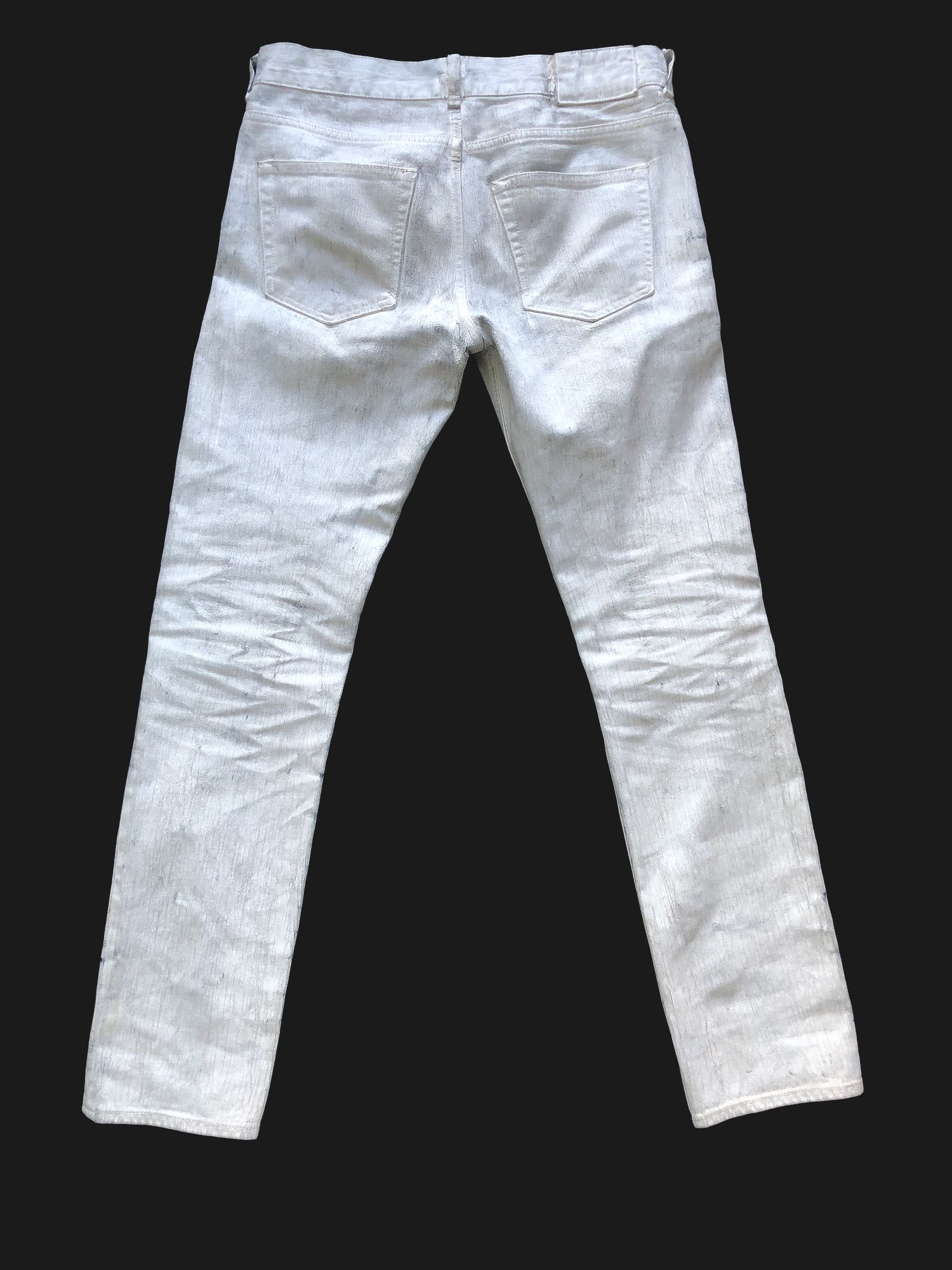 Other Maison Margiela × H&M White Painted Slim Jeans 2012 Size US 30 / EU 46 - 2 Thumbnail