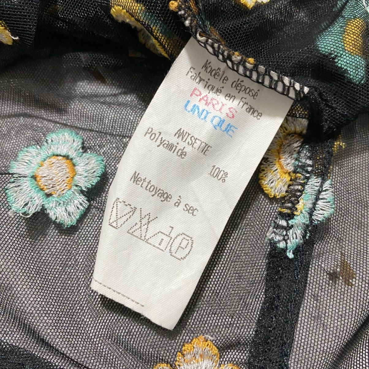 Sandro VINTAGE SANDRO FLORAL-APPLIQUÉ CAMP-COLLAR MESH SHIRT Size M / US 6-8 / IT 42-44 - 5 Thumbnail