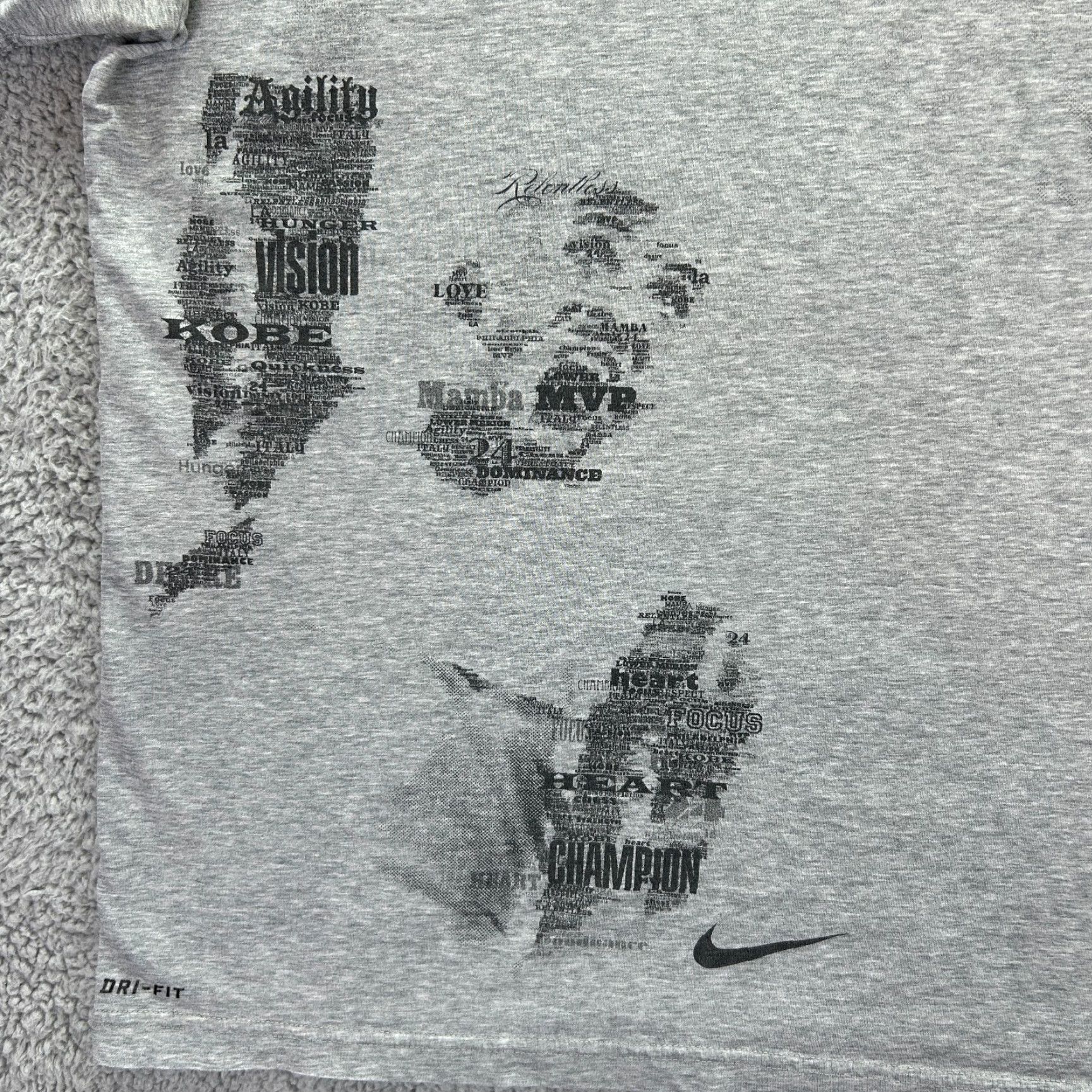 Nike Nike Shirt Mens 2XL Gray Kobe Bryant Dri-FIT Agility Vision Short Sleeve Tee Size US XXL / EU 58 / 5 - 5 Thumbnail